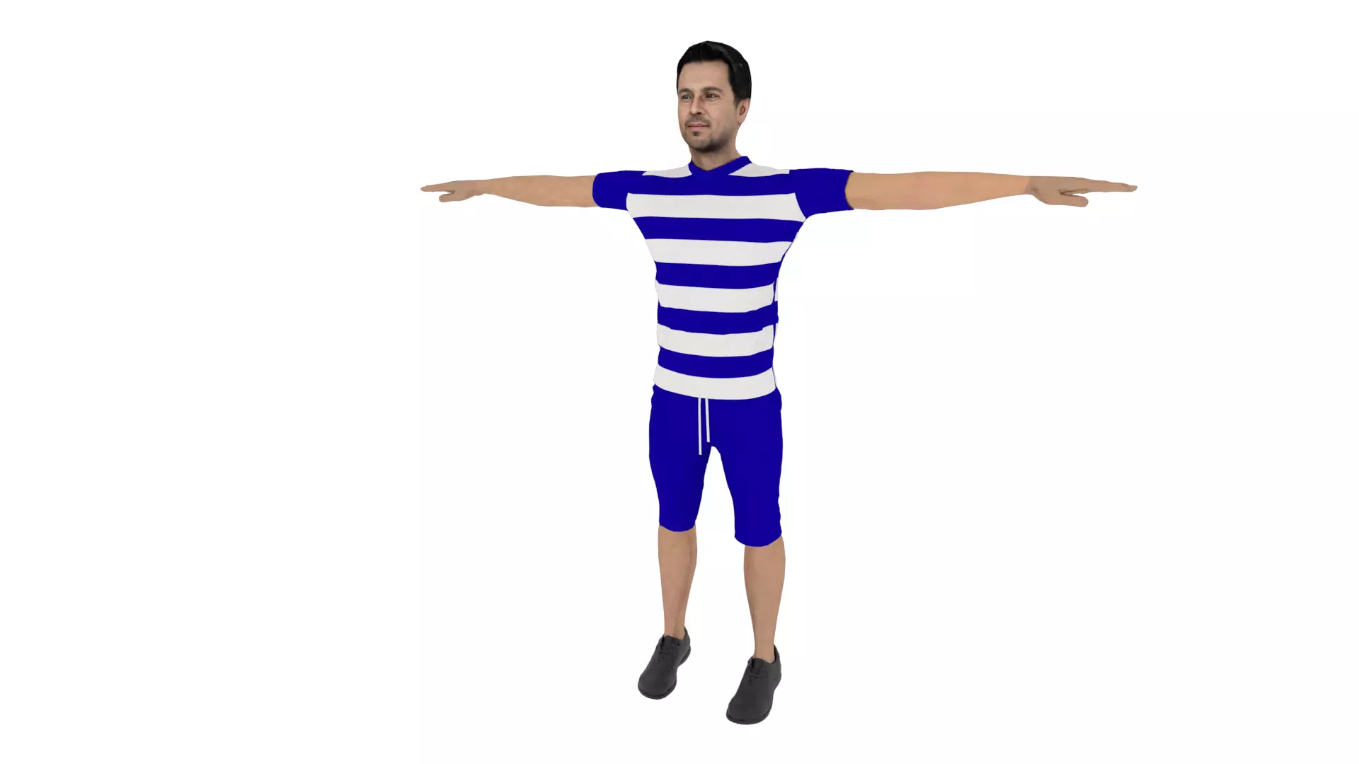 Realistic Character Man Low-poly 3D model_0
