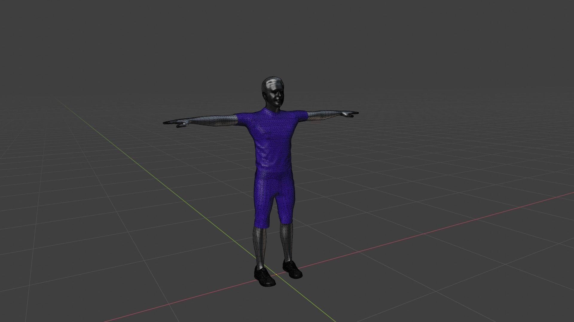 Realistic Character Man Low-poly 3D model_6