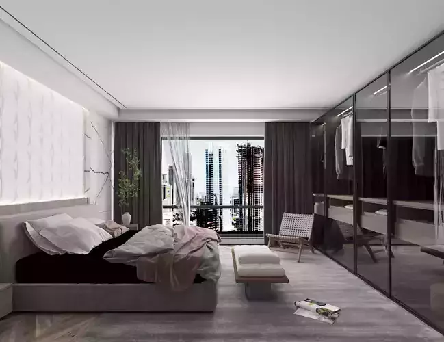 Home villa bedroom Modern decoration