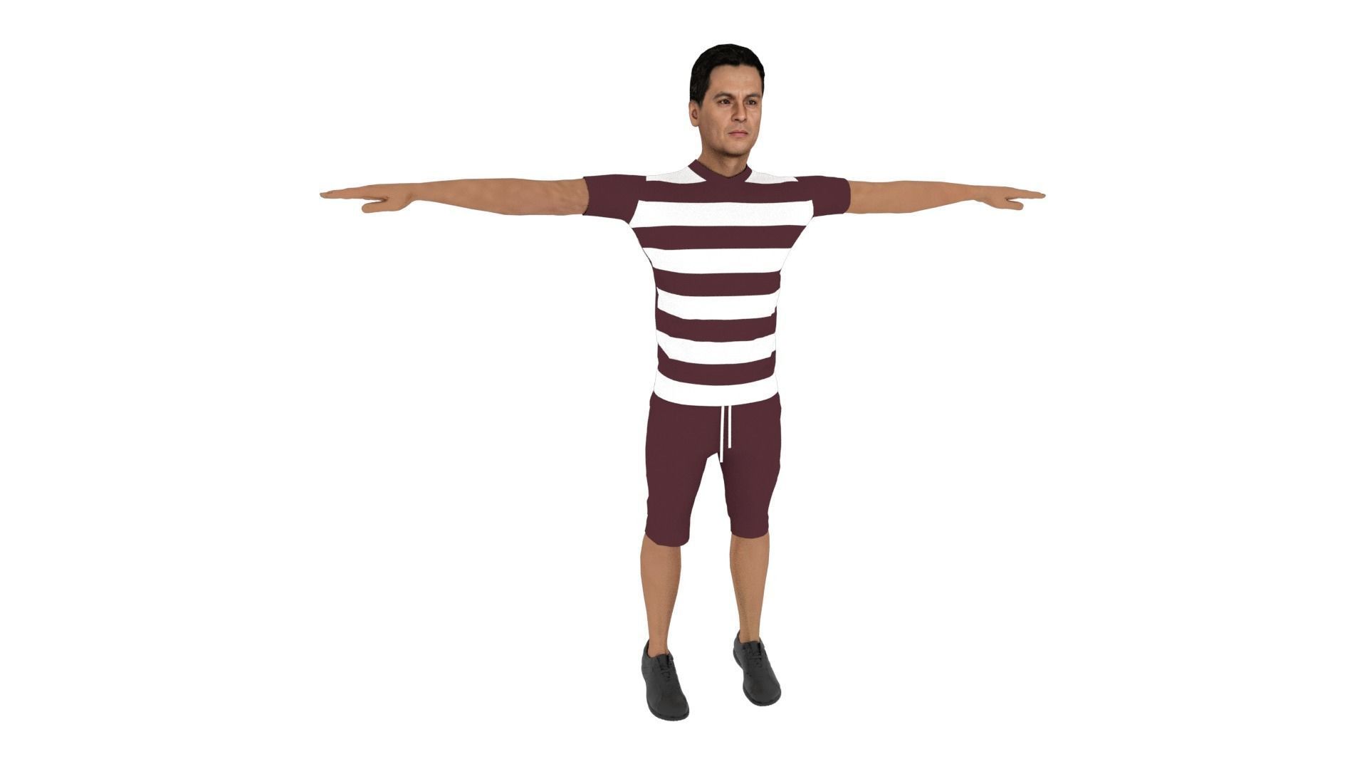 Character Man Low-poly 3D model_5