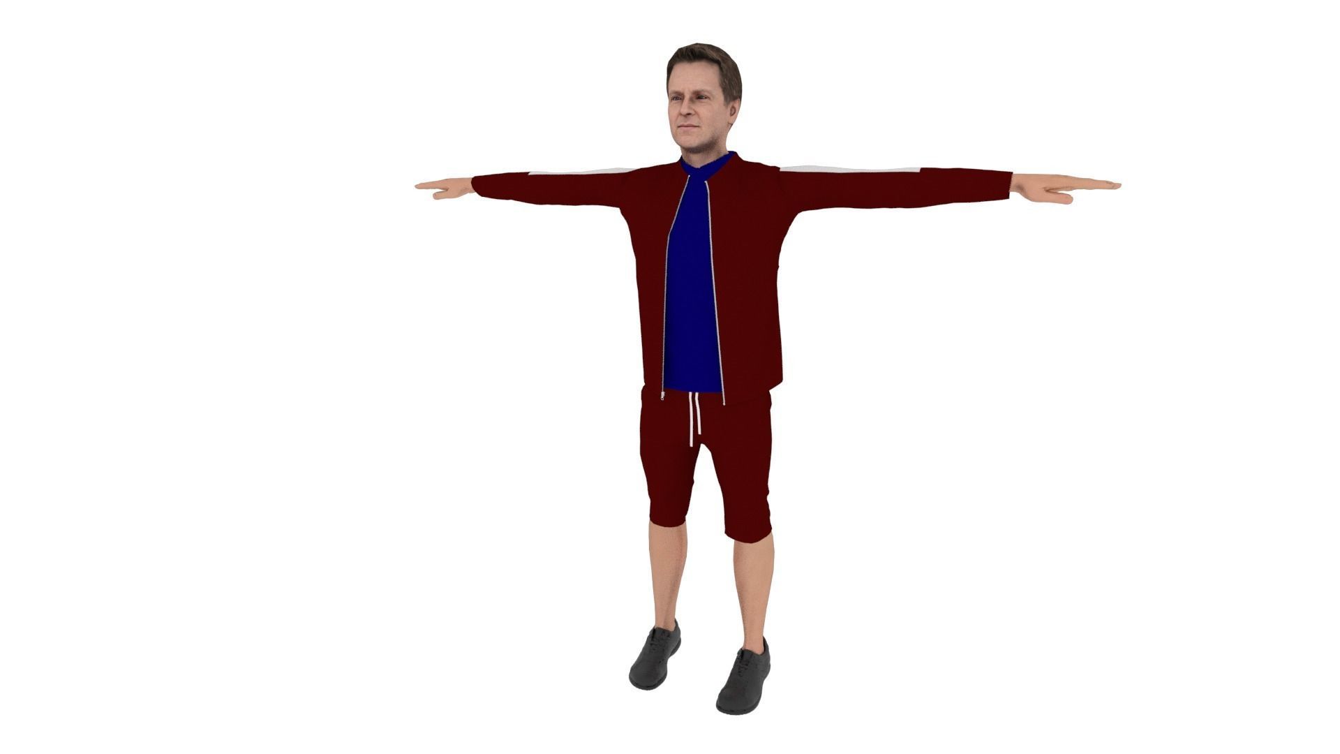 Character Man Low-poly 3D model_2