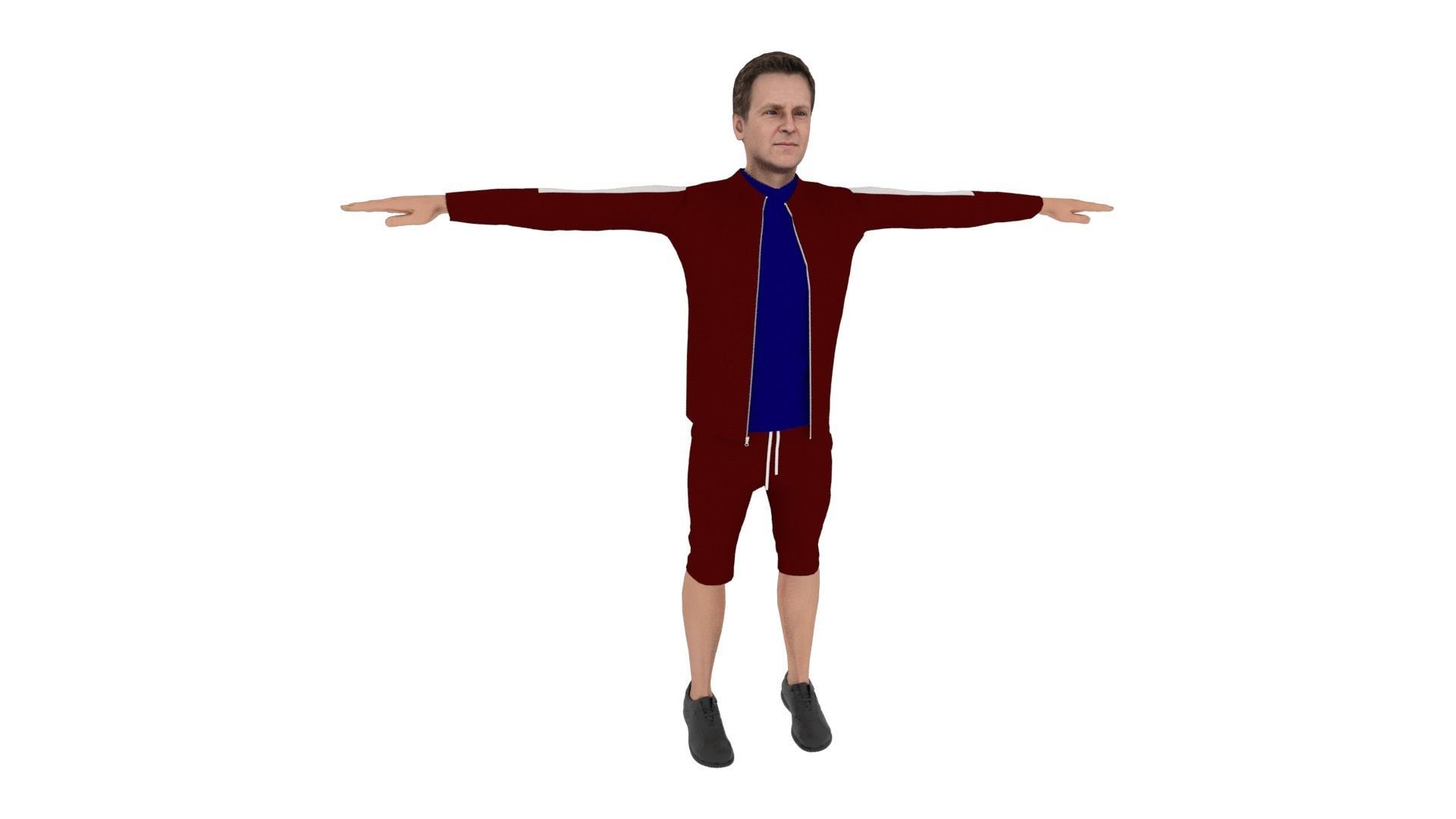 Character Man Low-poly 3D model_5