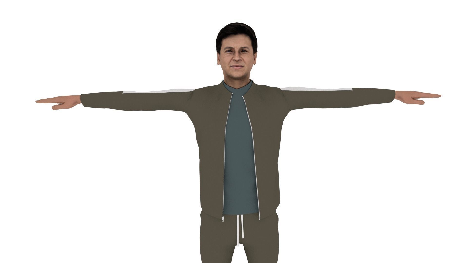 Character Man Low-poly 3D model_3