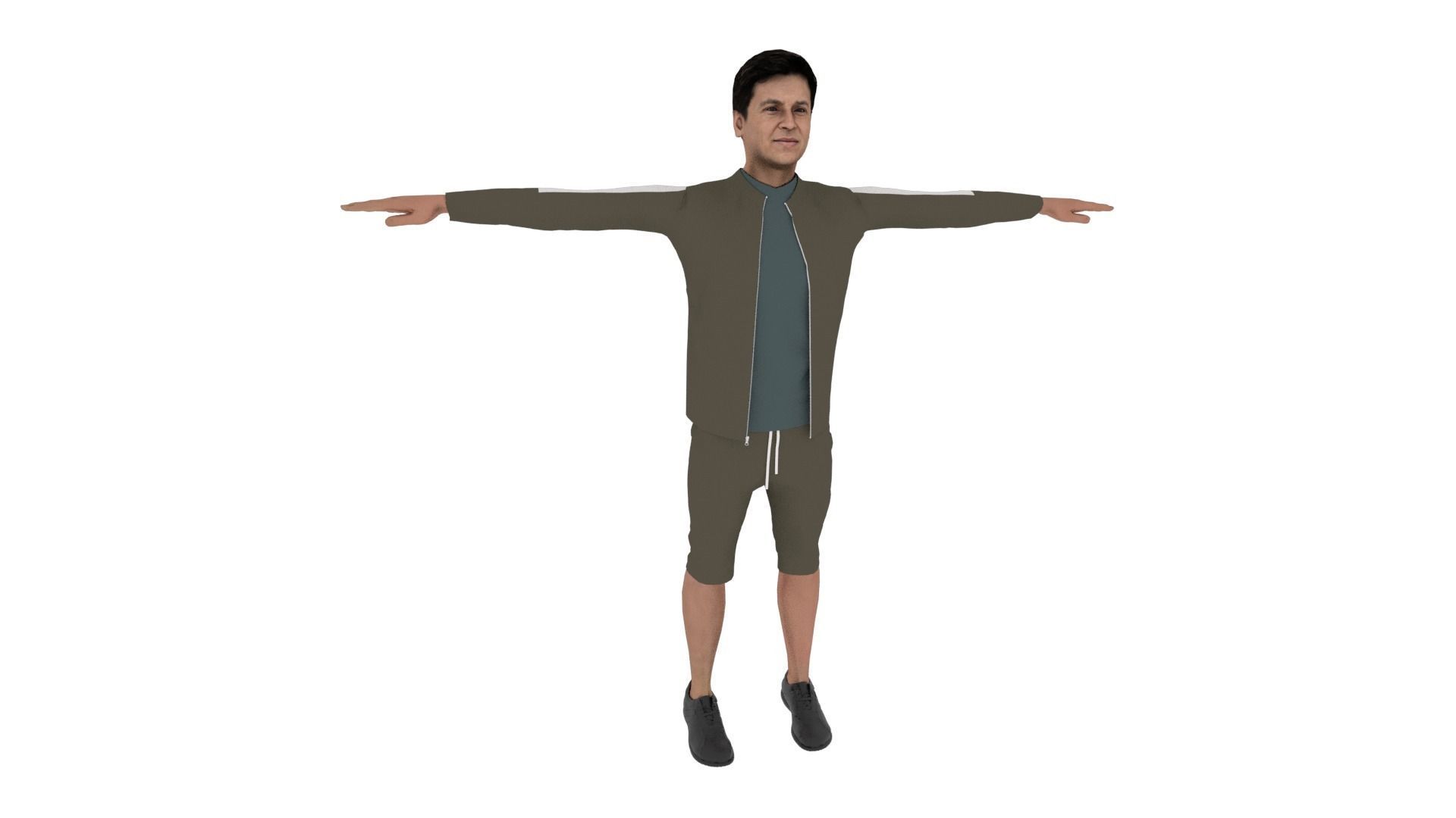 Character Man Low-poly 3D model_5