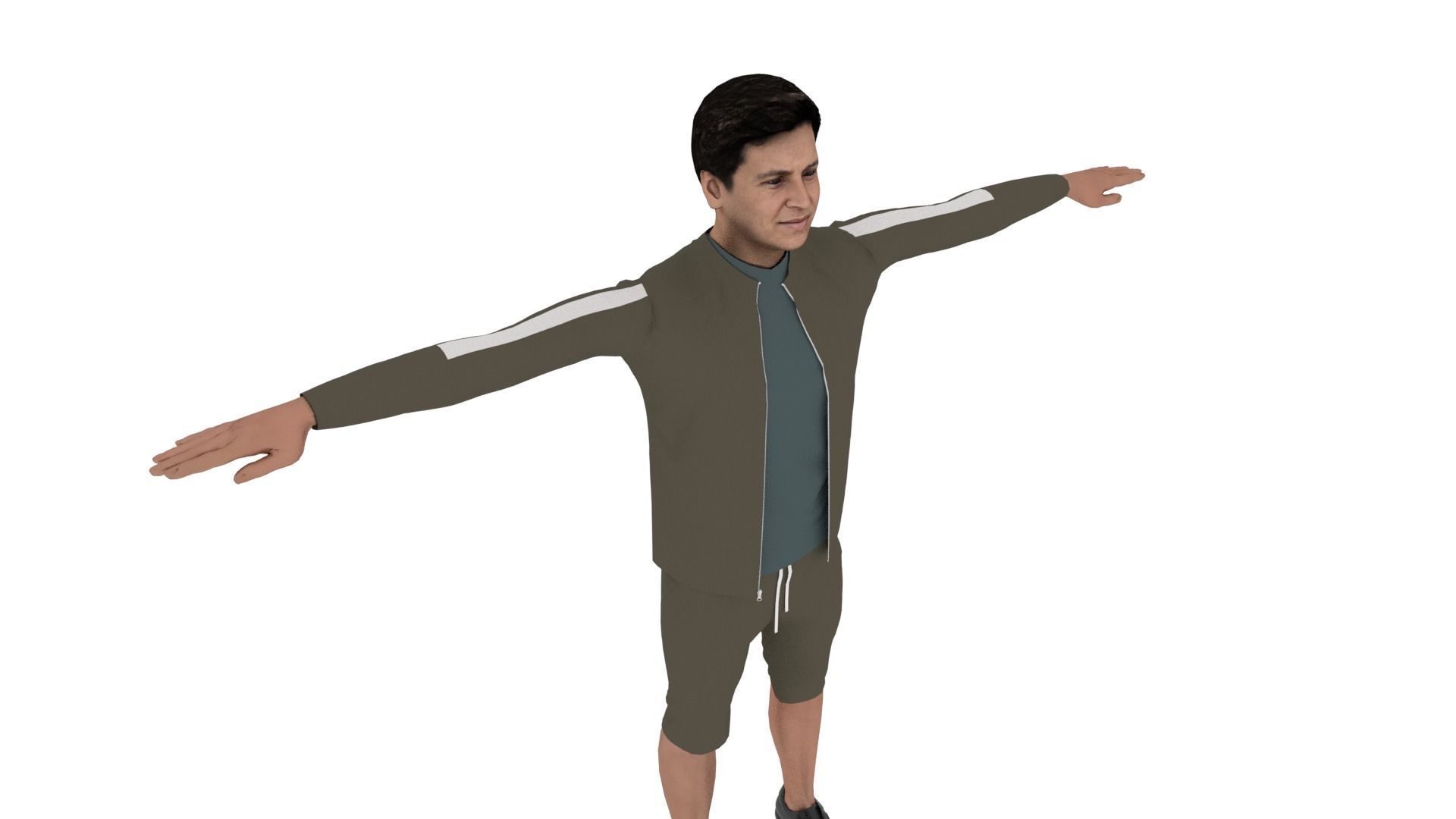 Character Man Low-poly 3D model_4