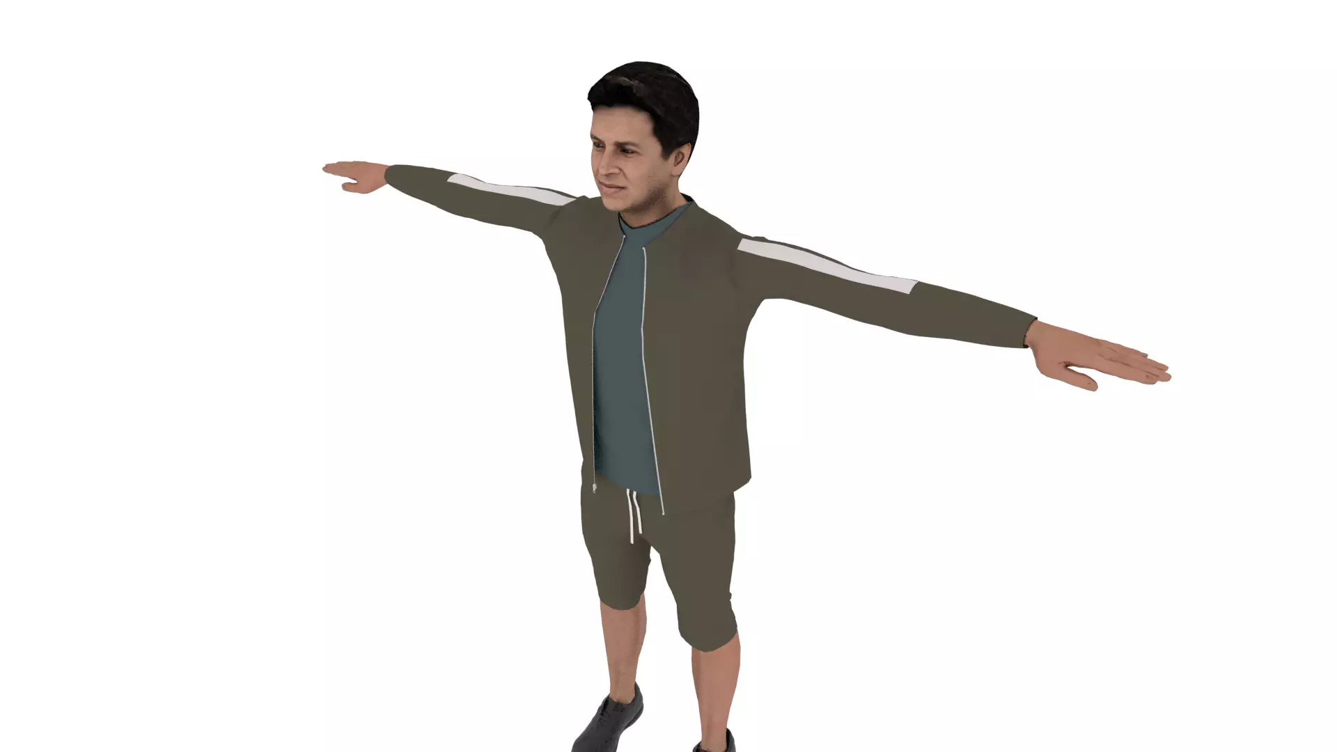 Character Man Low-poly 3D model_0