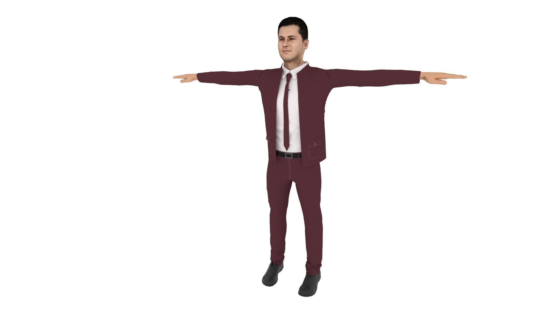 Character Man Low-poly 3D model_2