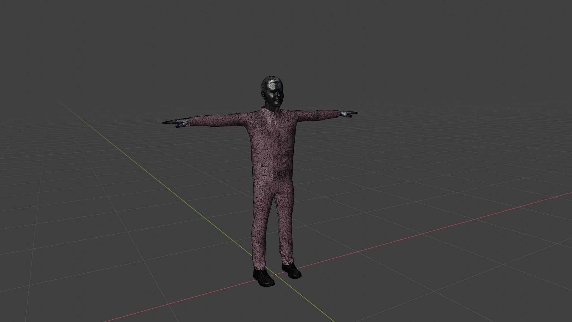 Character Man Low-poly 3D model_6