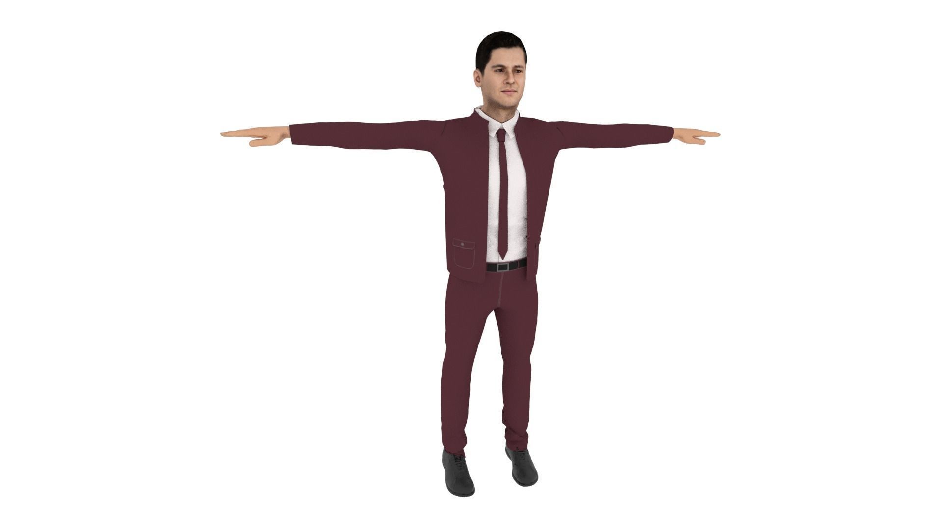 Character Man Low-poly 3D model_5
