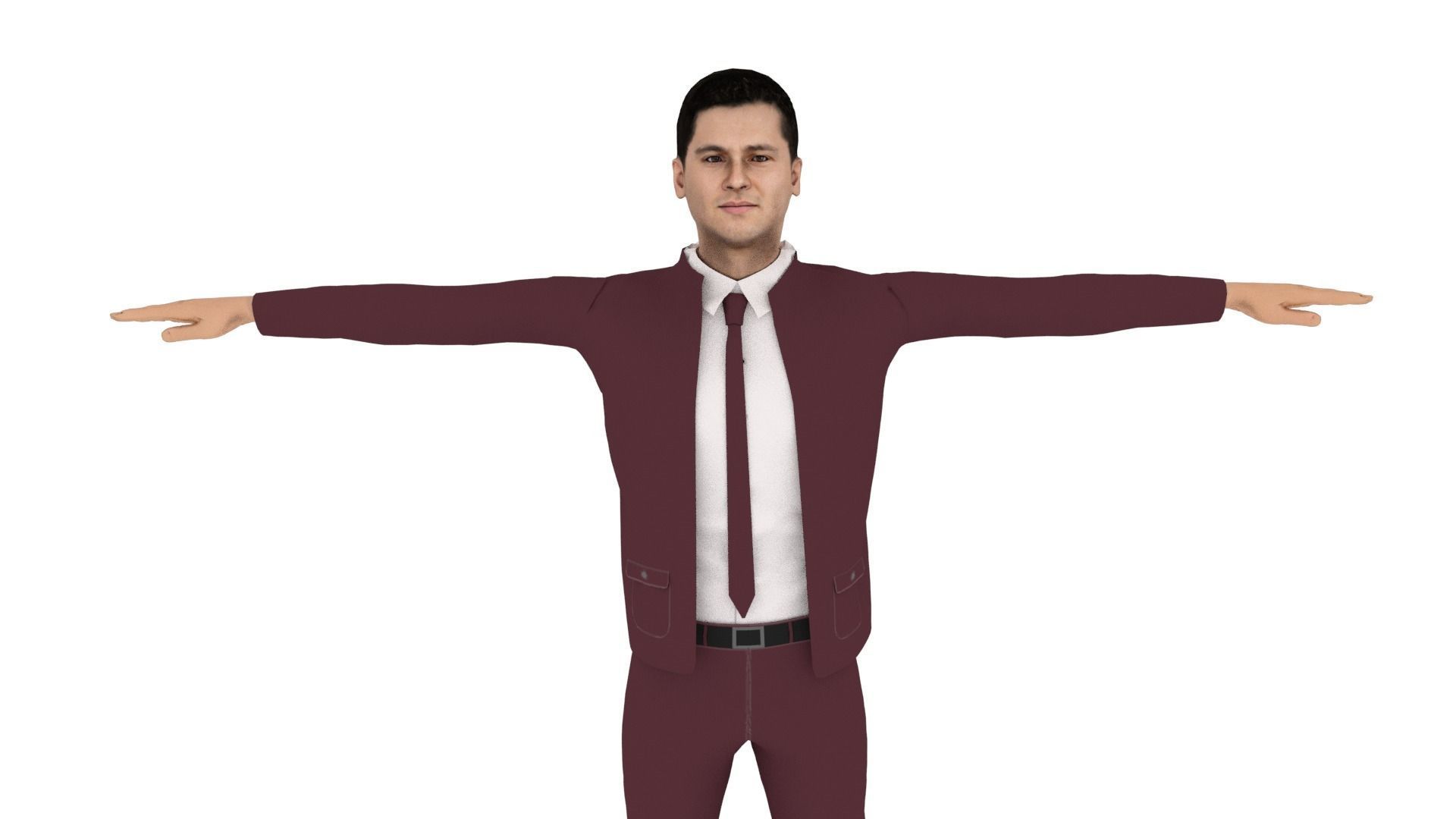 Character Man Low-poly 3D model_3