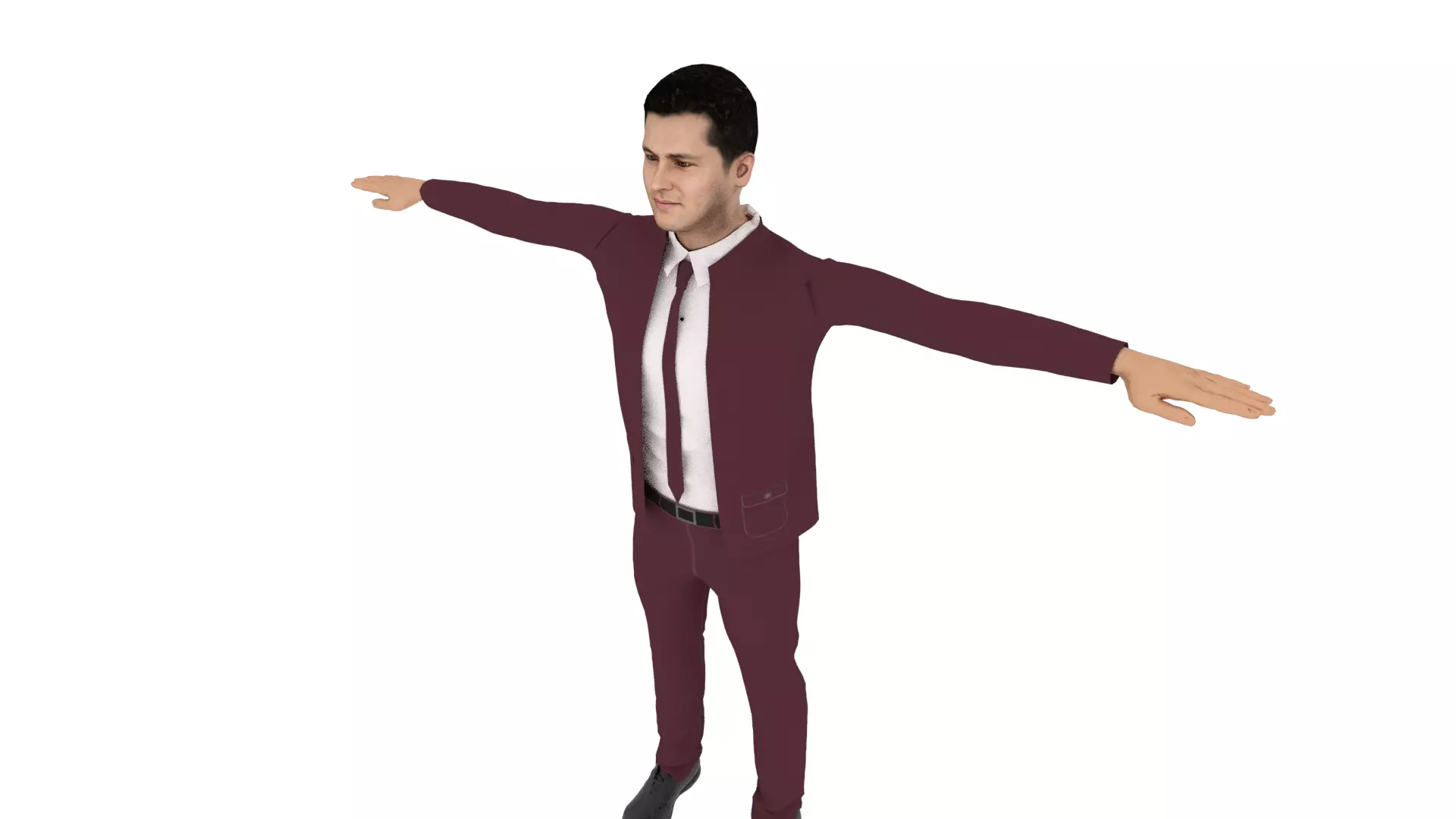 Character Man Low-poly 3D model_0