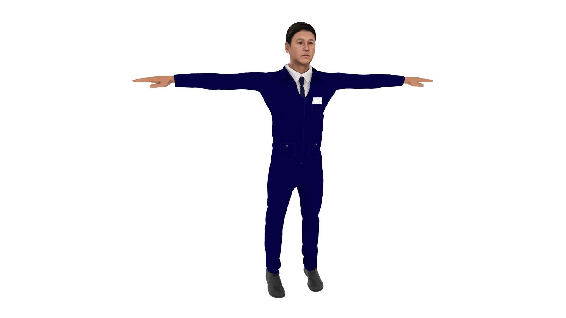 Character Man Low-poly 3D model_5