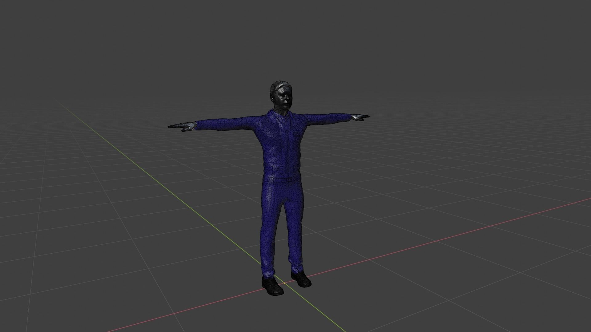 Character Man Low-poly 3D model_6
