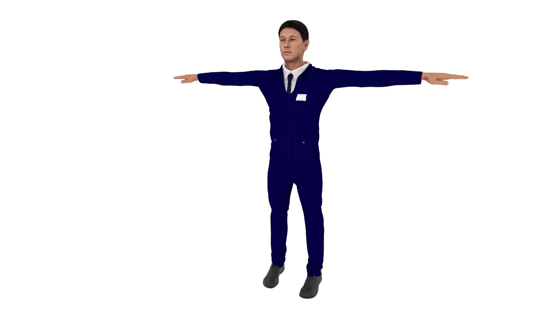 Character Man Low-poly 3D model_2