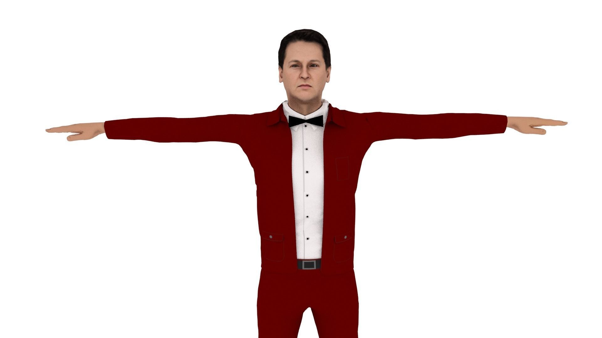 Man Human Low-poly 3D model_2