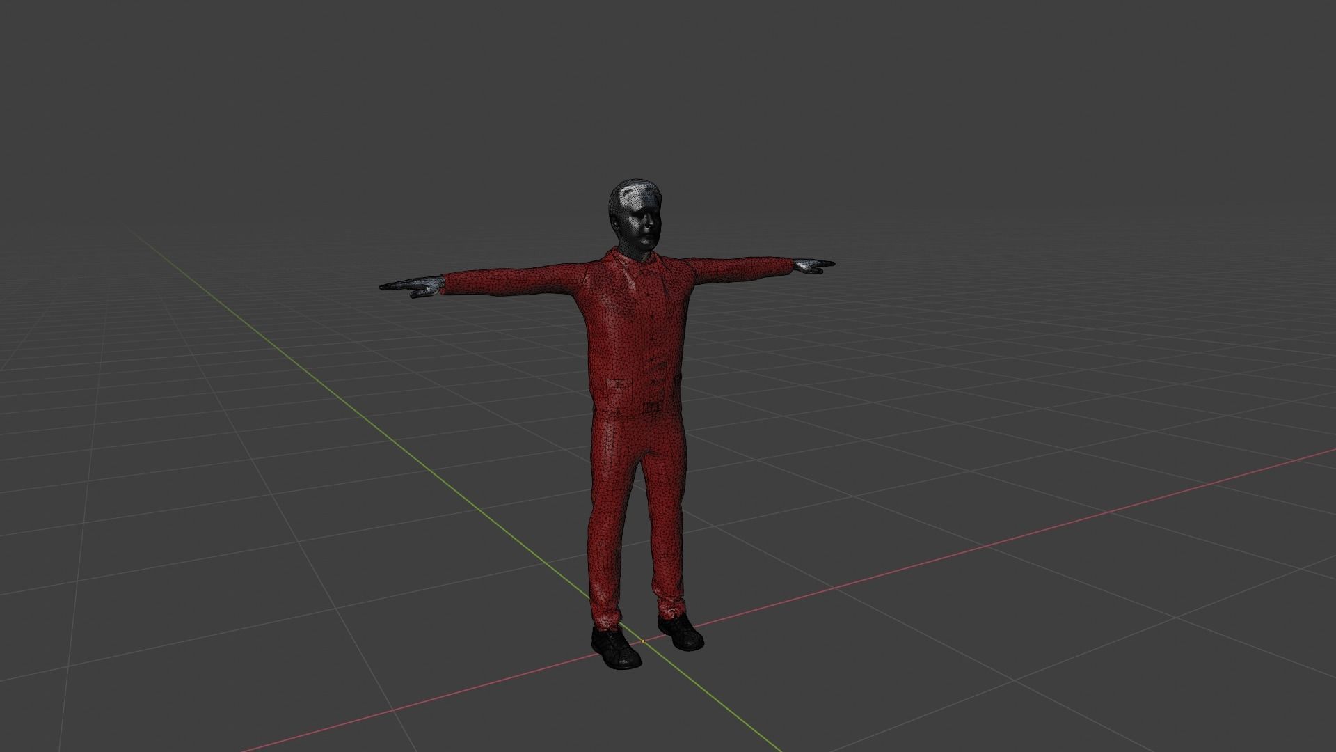Man Human Low-poly 3D model_6