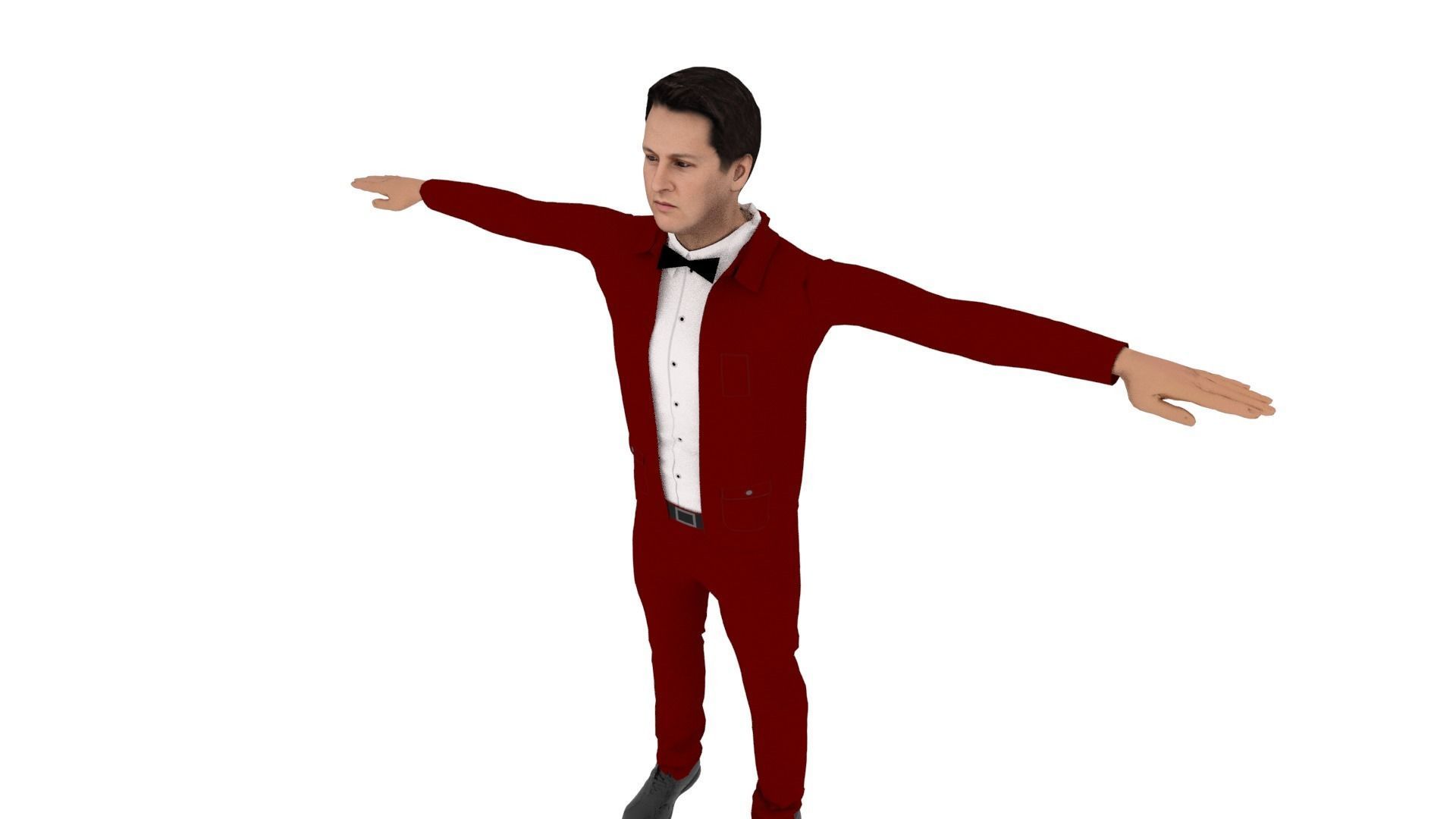 Man Human Low-poly 3D model_3