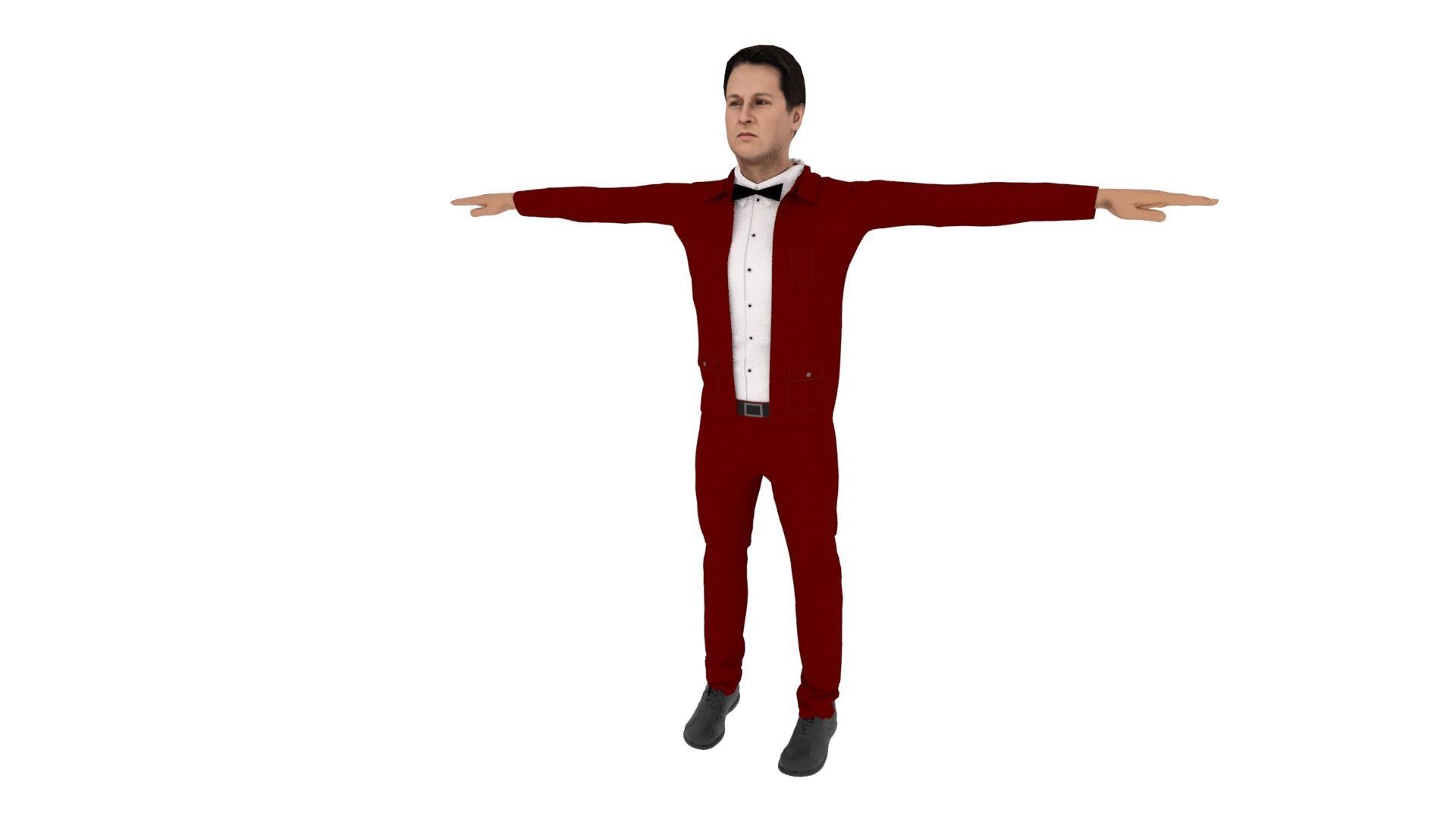 Man Human Low-poly 3D model_1