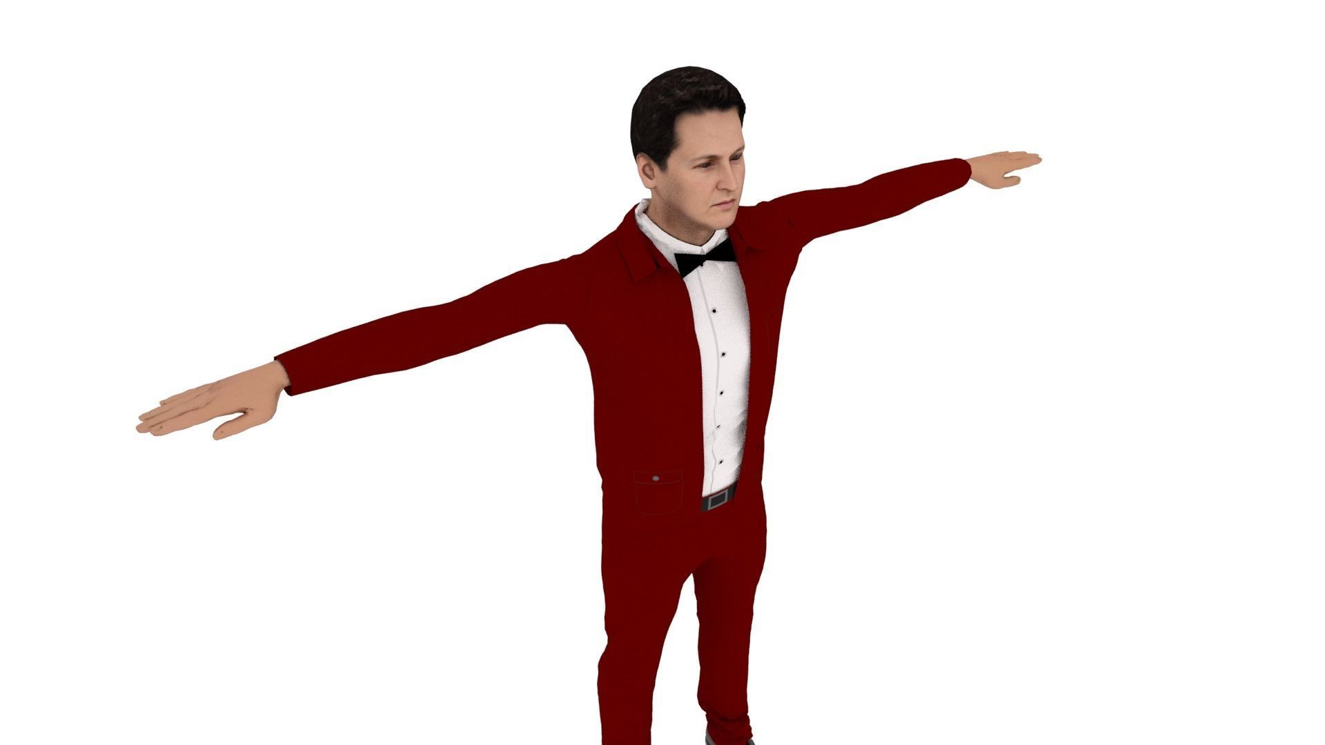 Man Human Low-poly 3D model_4