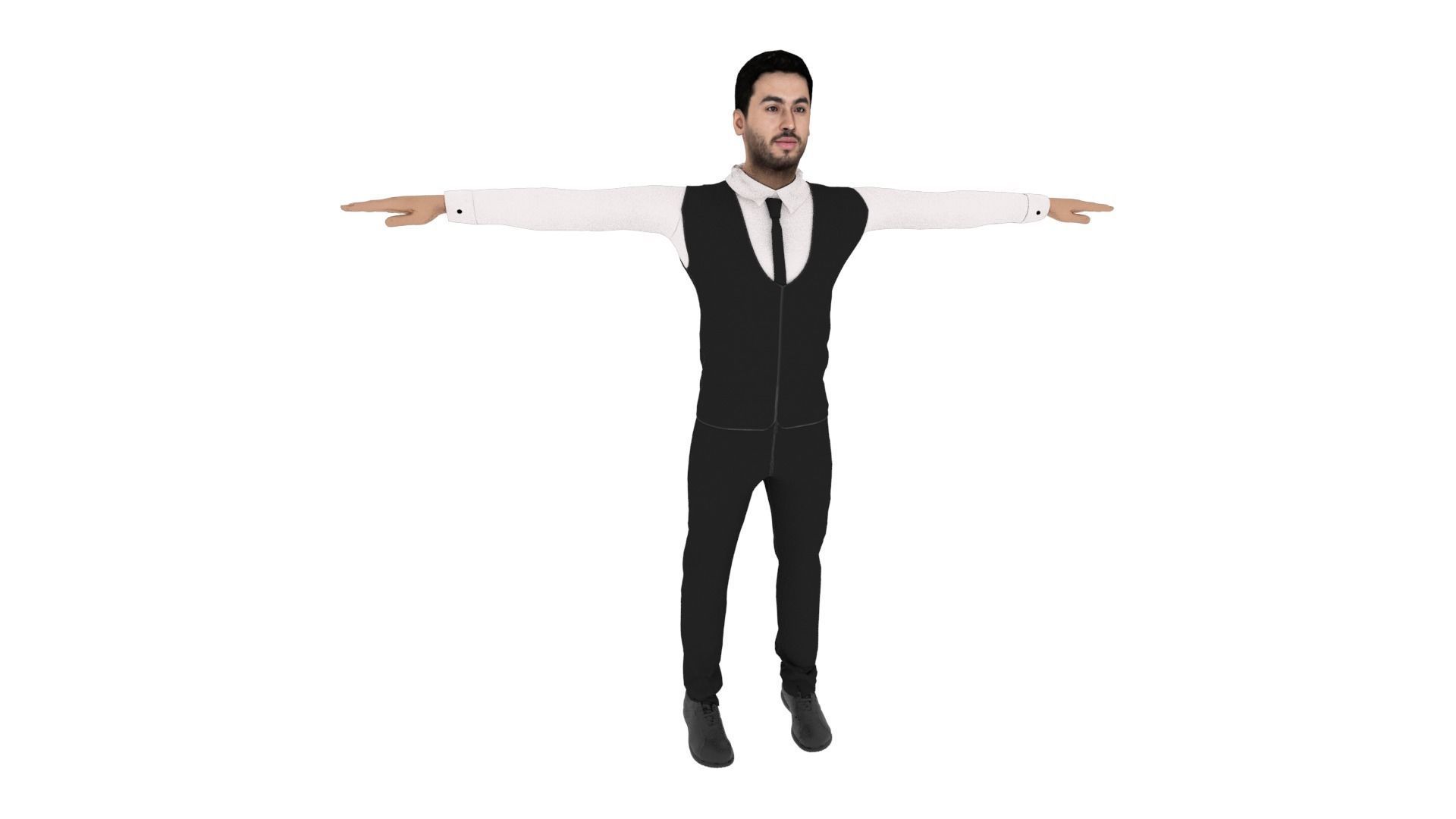 Man Human Low-poly 3D model_5