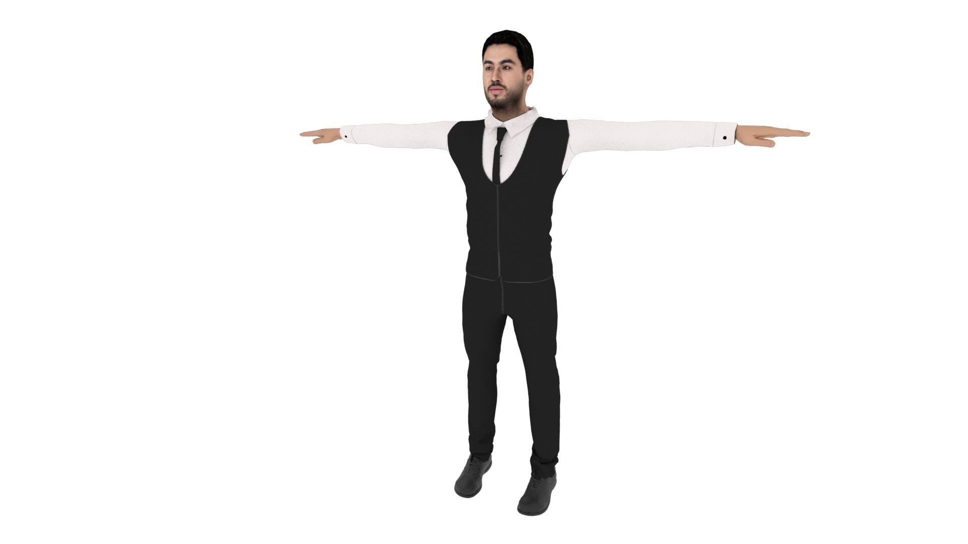 Man Human Low-poly 3D model_1