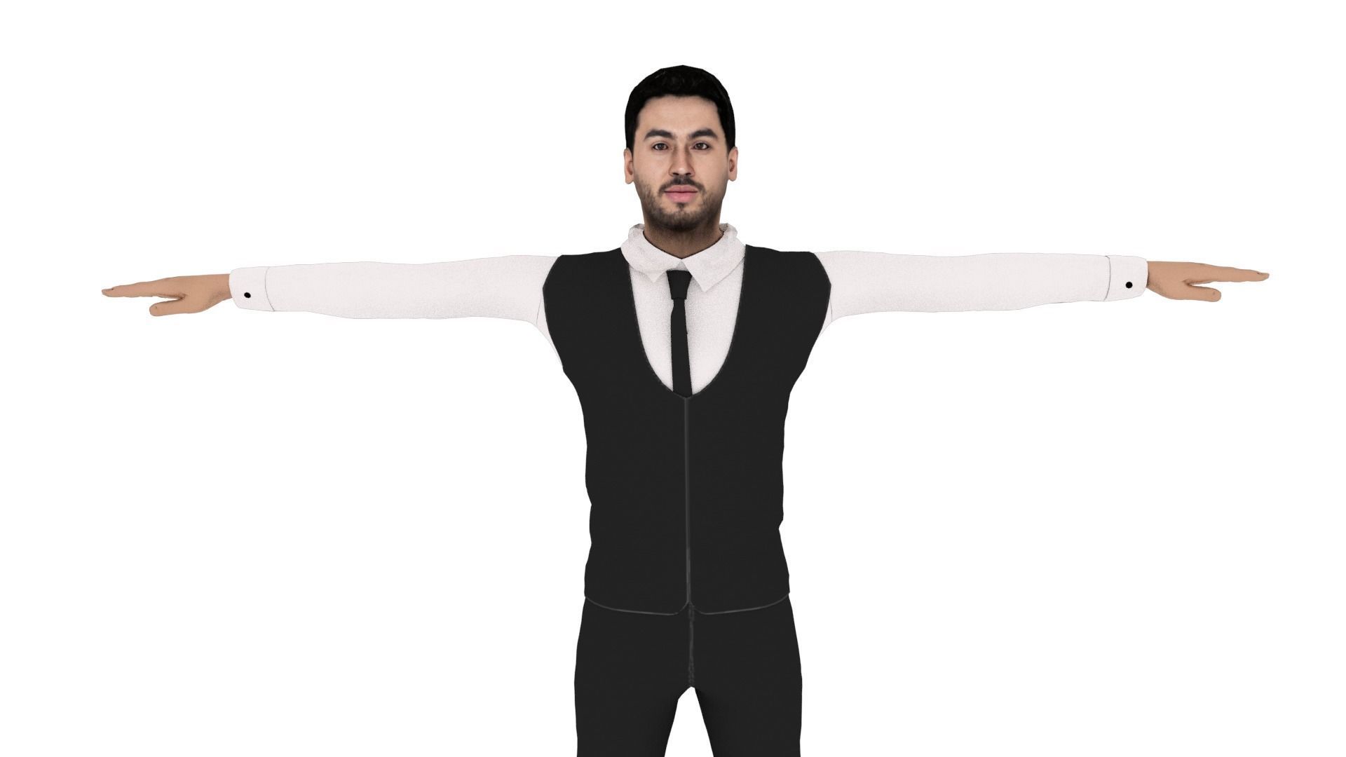 Man Human Low-poly 3D model_2