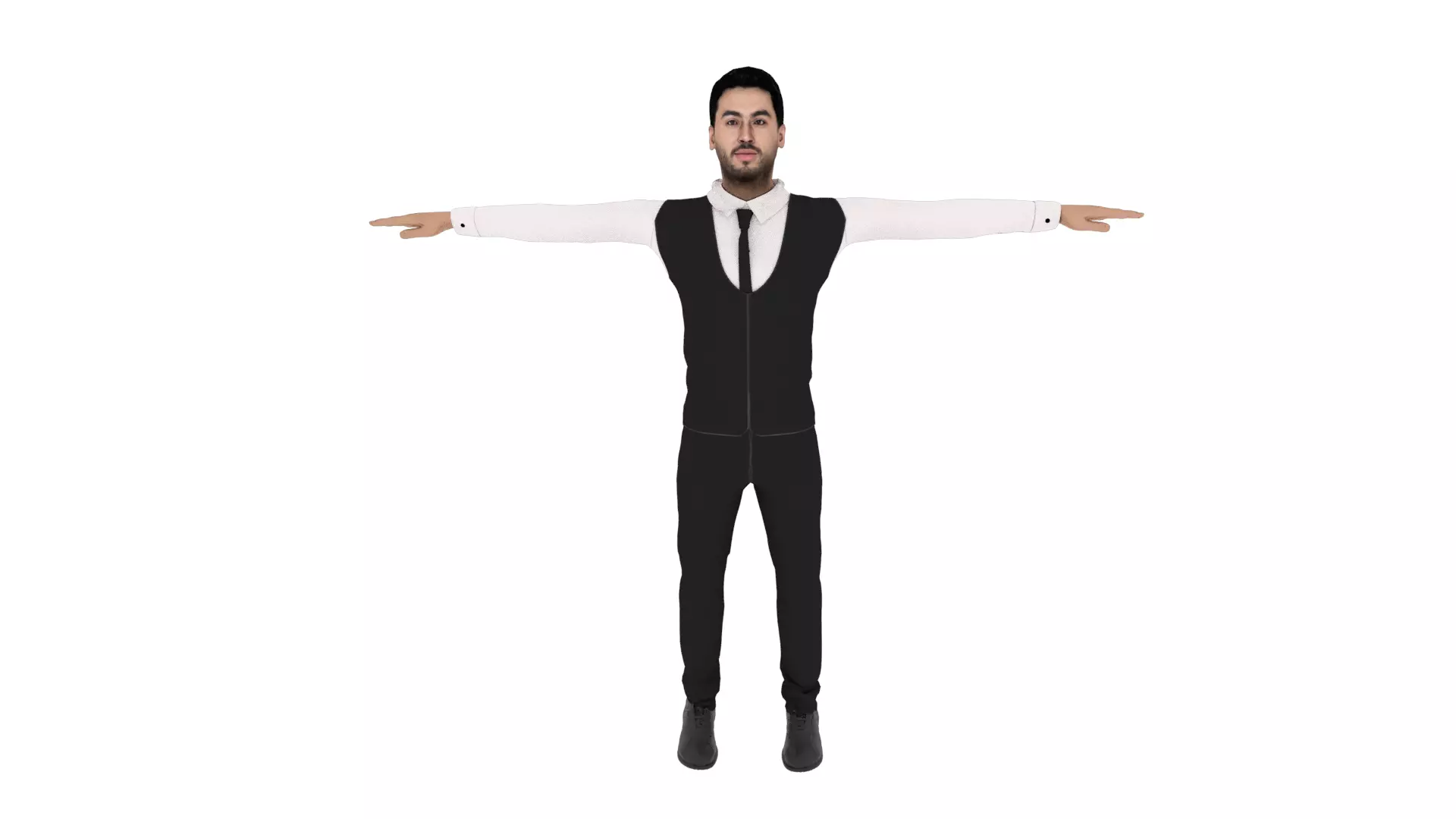 Man Human Low-poly 3D model_0