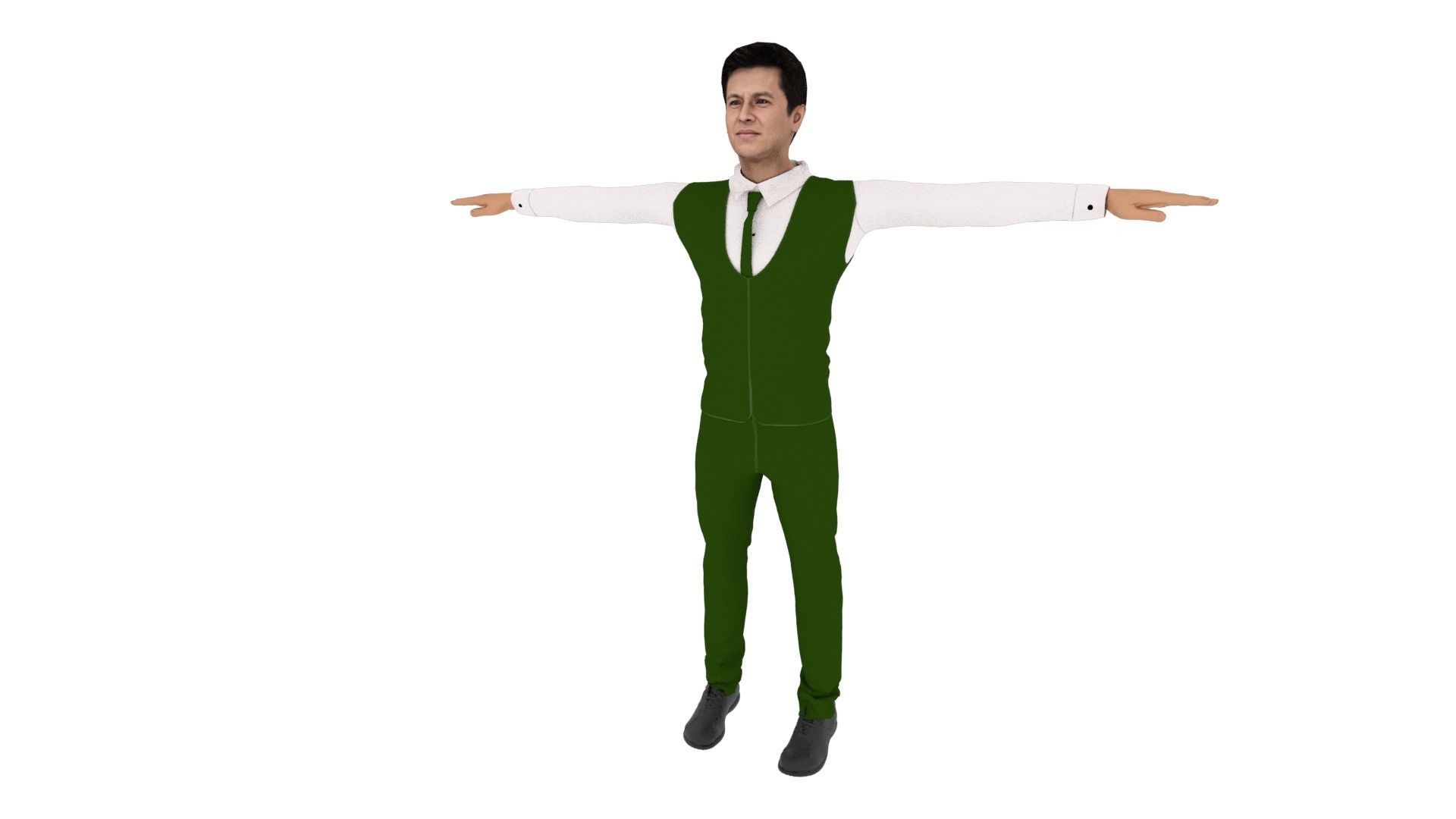 Man Human Low-poly 3D model_1