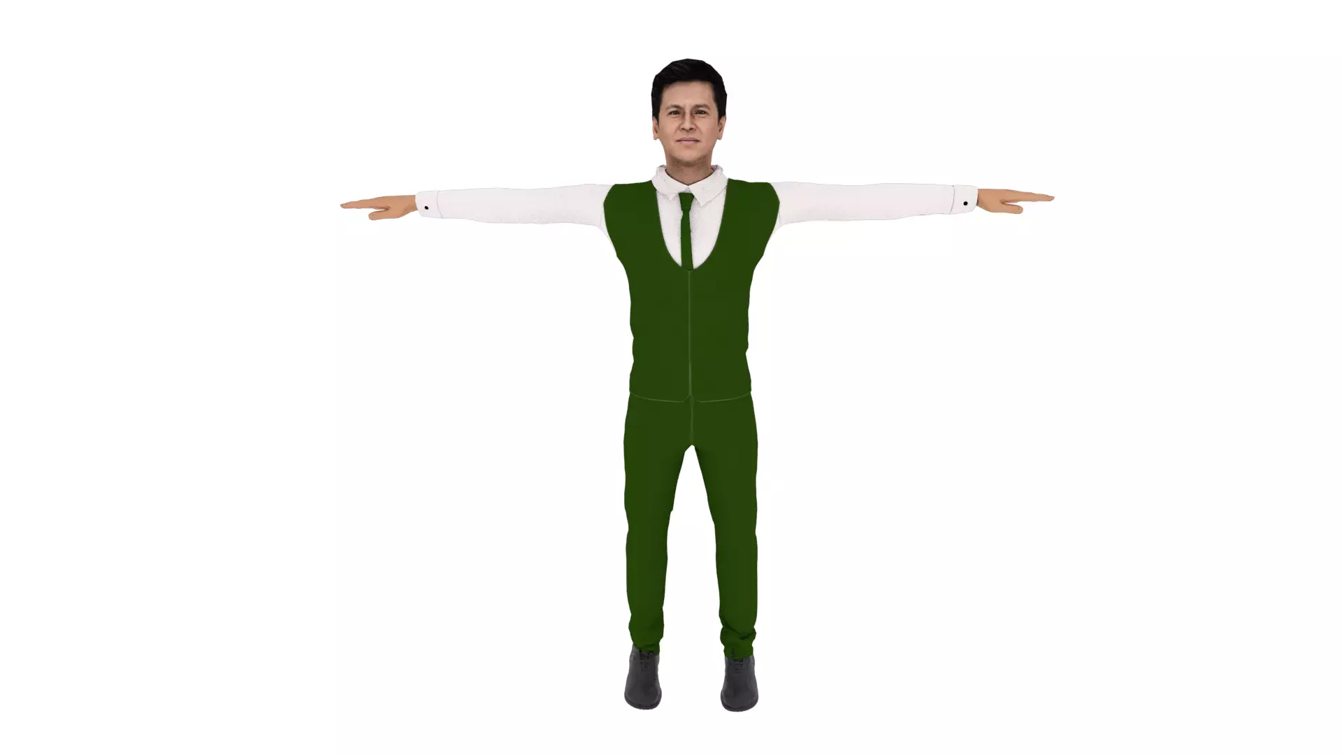Man Human Low-poly 3D model_0