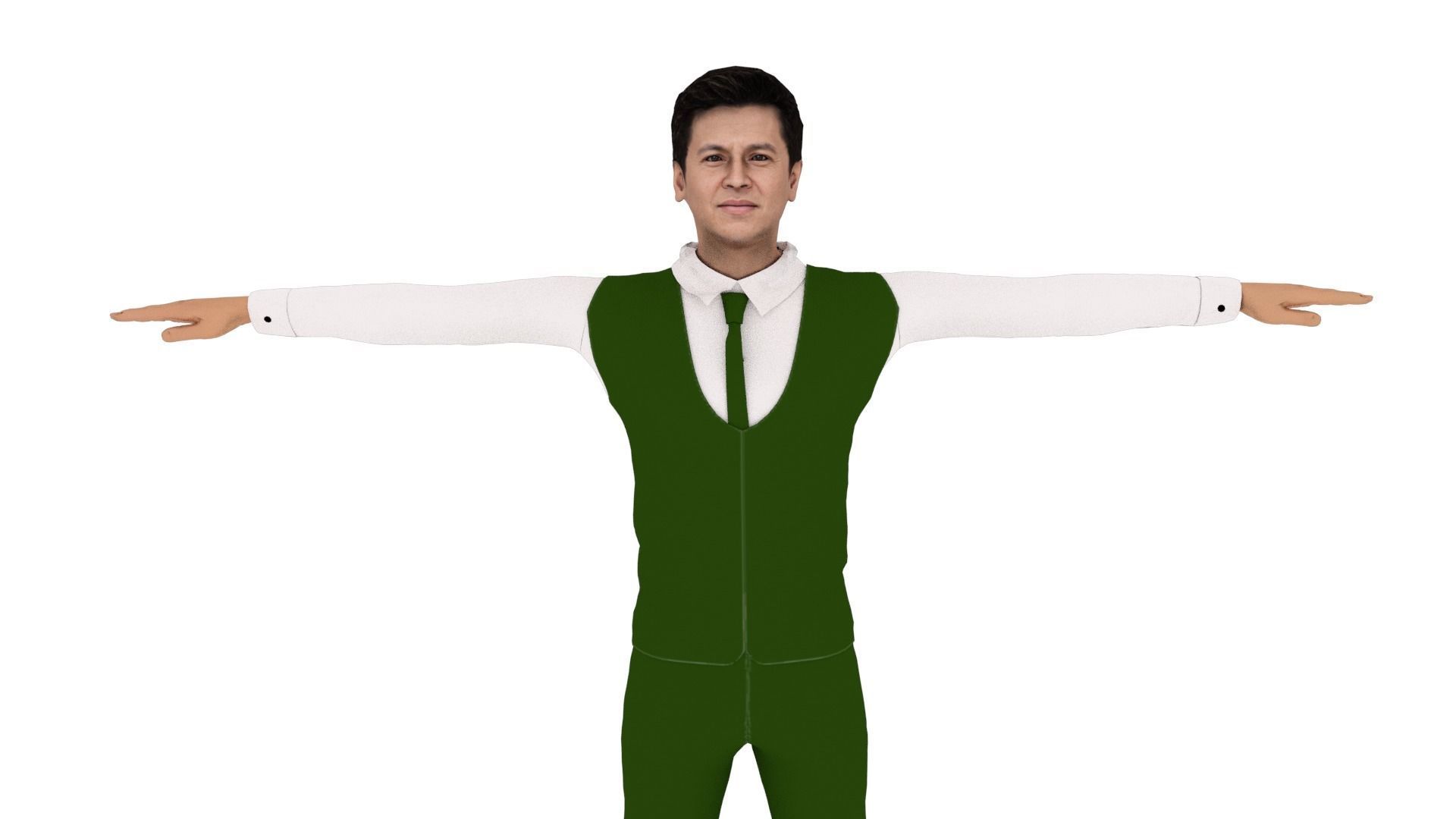 Man Human Low-poly 3D model_2