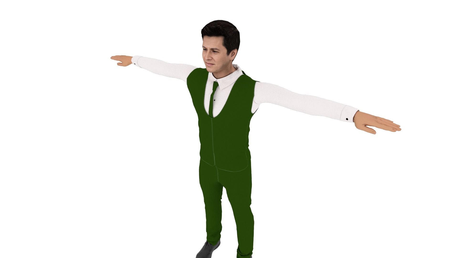 Man Human Low-poly 3D model_3
