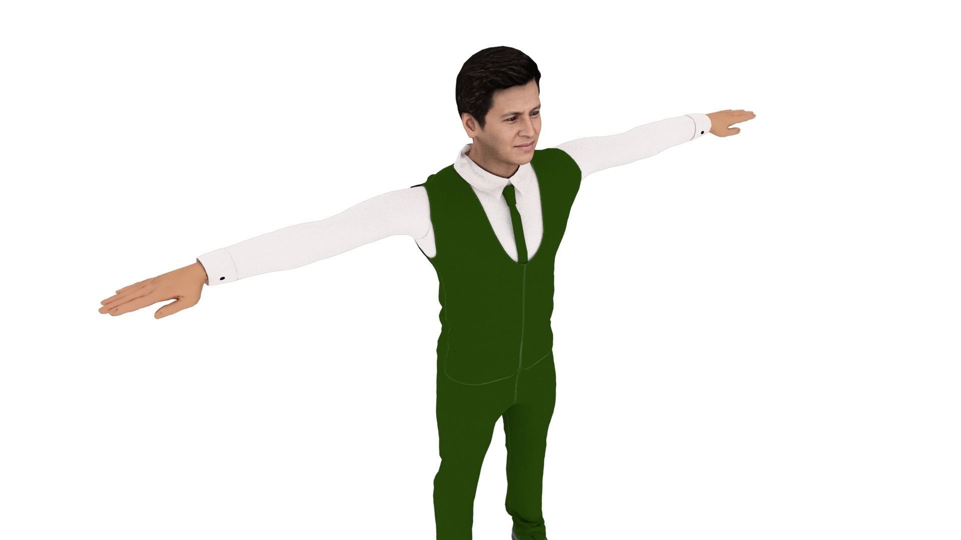 Man Human Low-poly 3D model_4