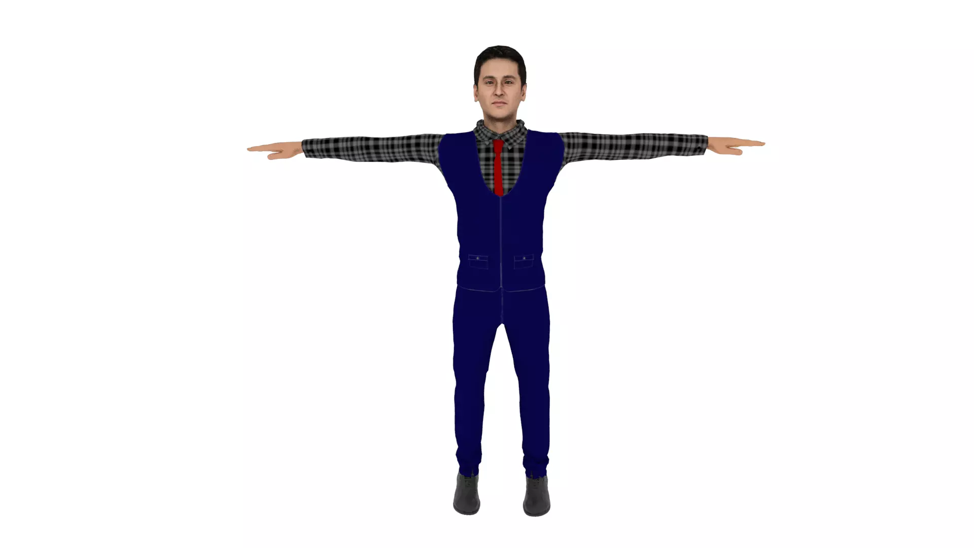 Man Human Low-poly 3D model_0