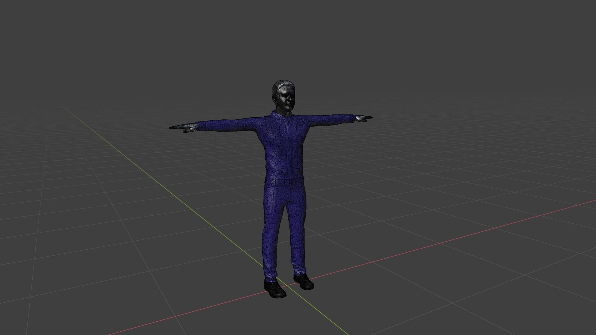 Man Human Low-poly 3D model_6