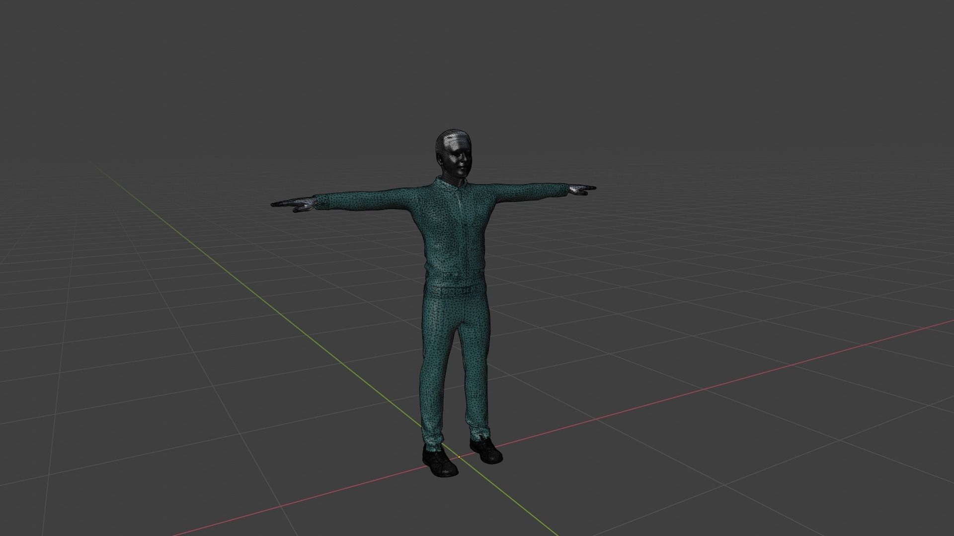 Man Human Low-poly 3D model_6