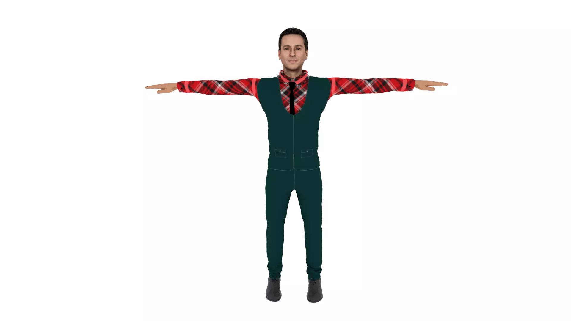 Man Human Low-poly 3D model_0