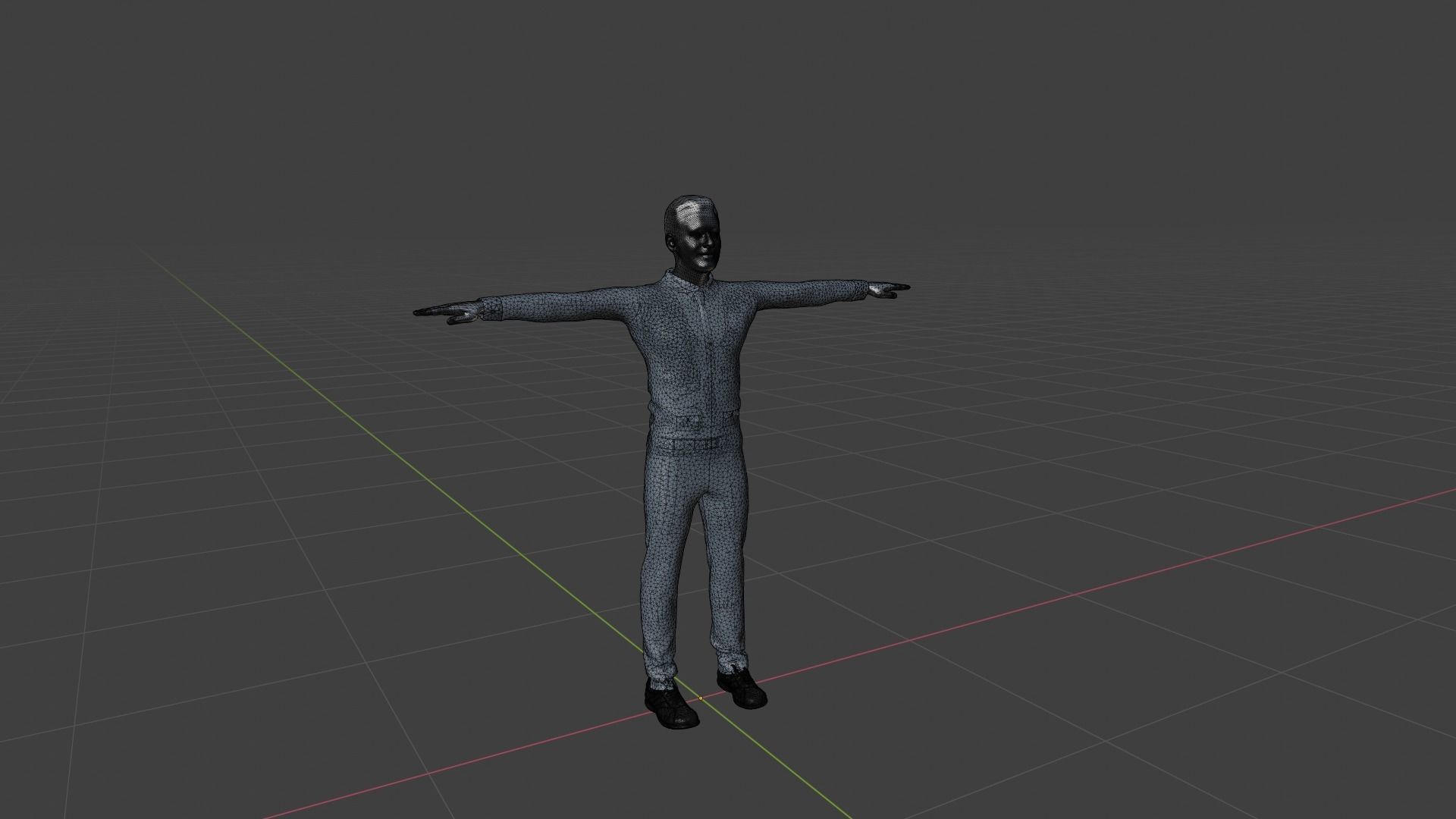 Man Human Low-poly 3D model_6