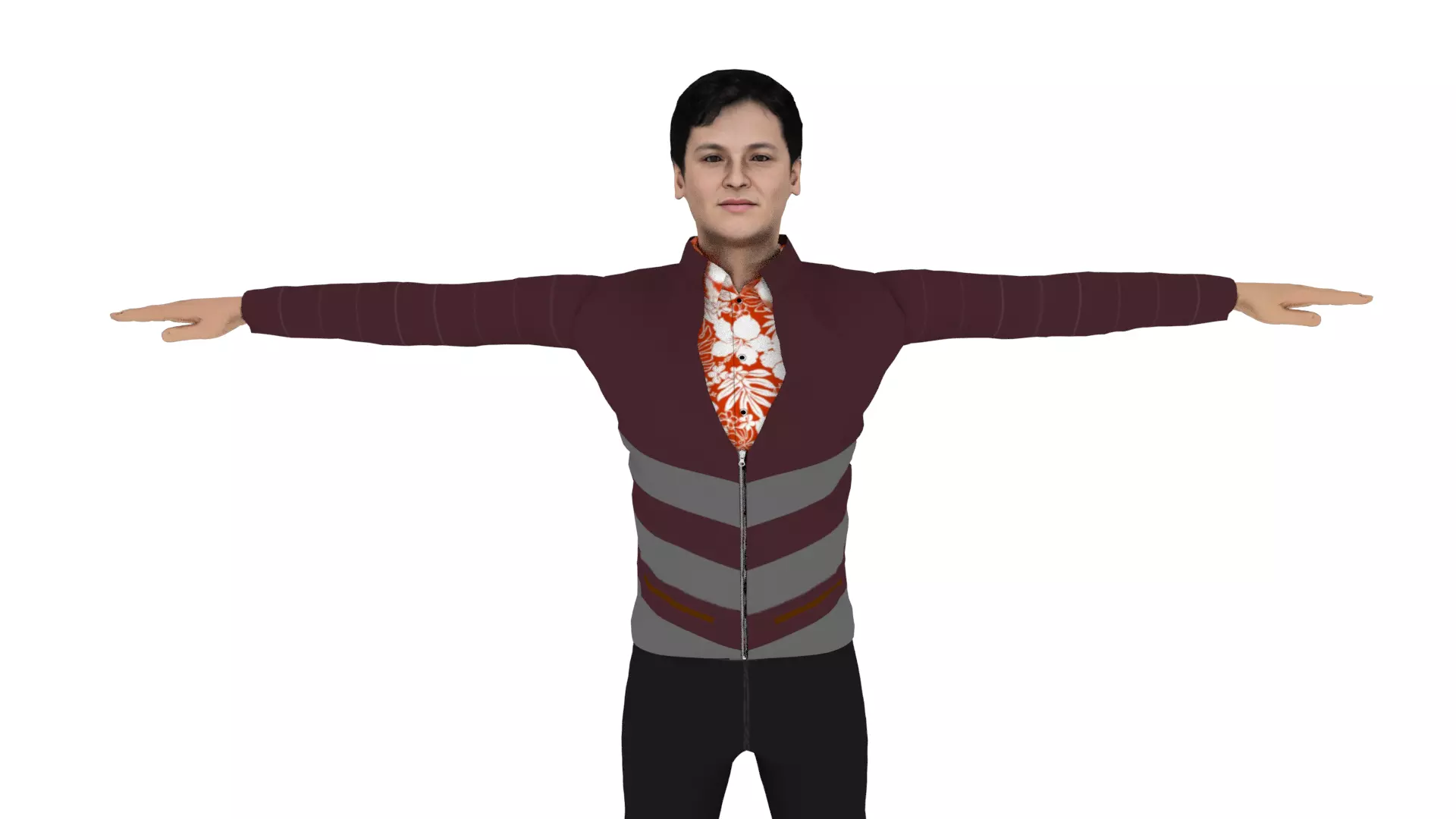 Character Man Low-poly 3D model_0