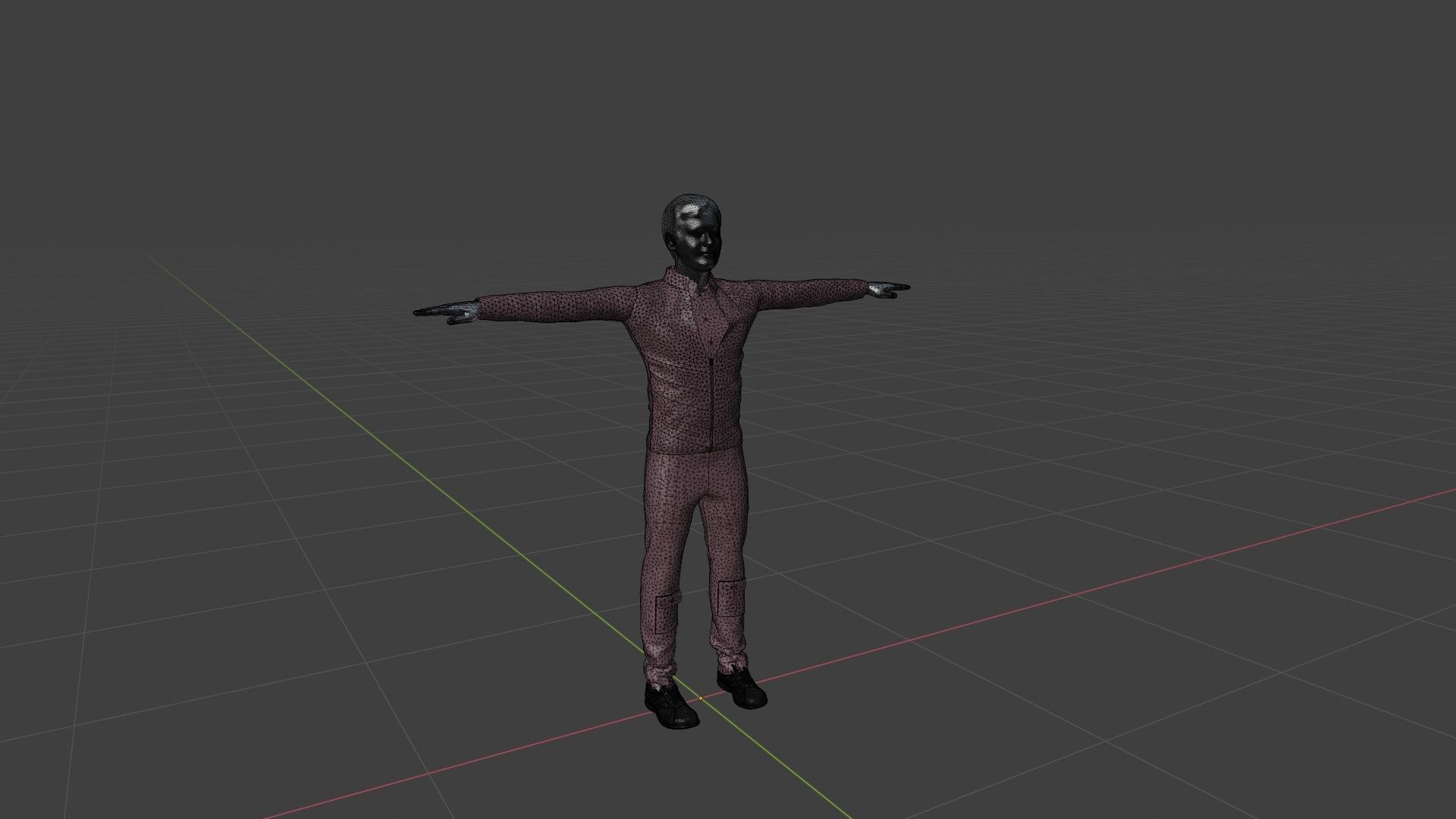 Character Man Low-poly 3D model_6