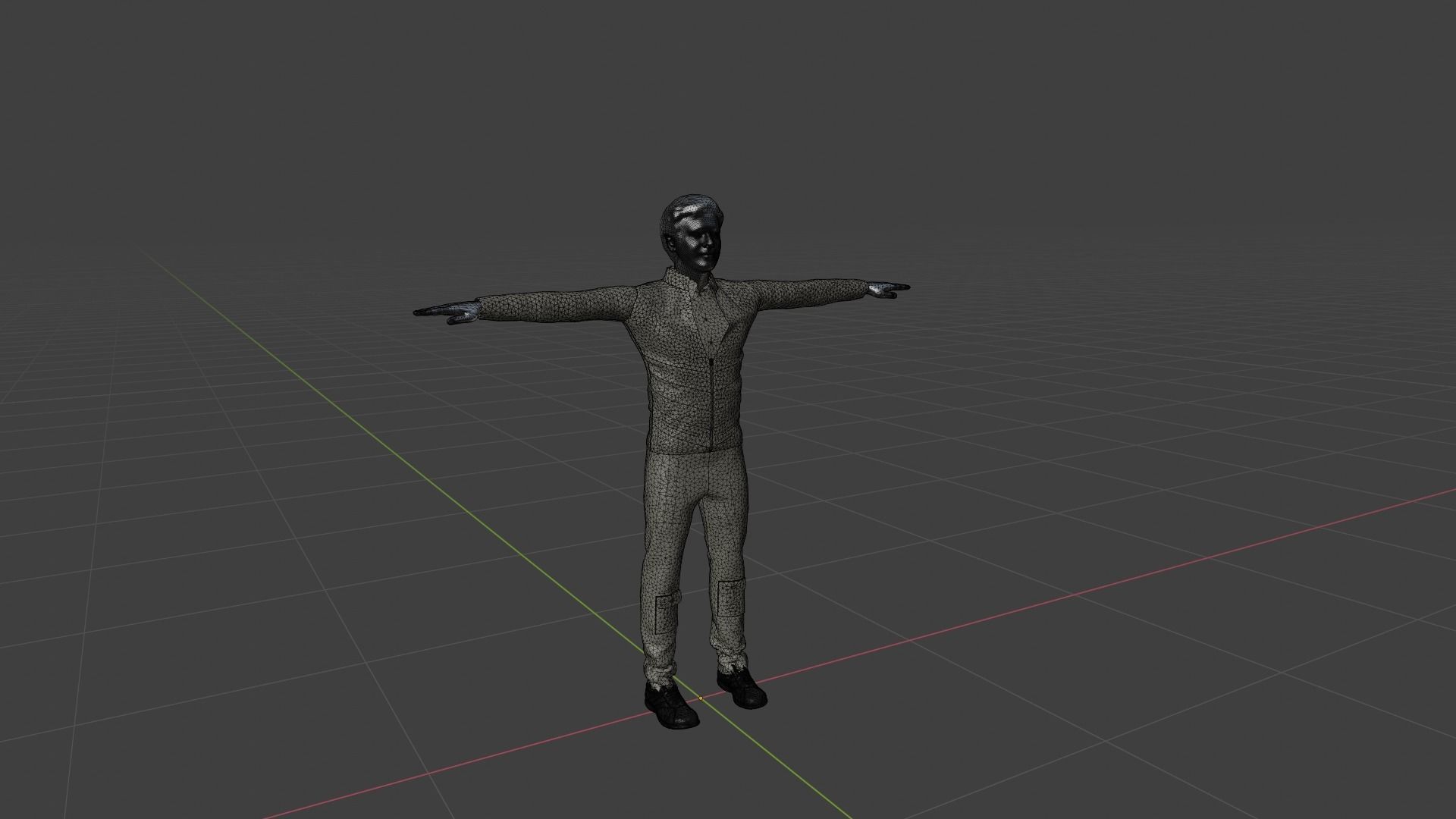 Character Man Low-poly 3D model_6