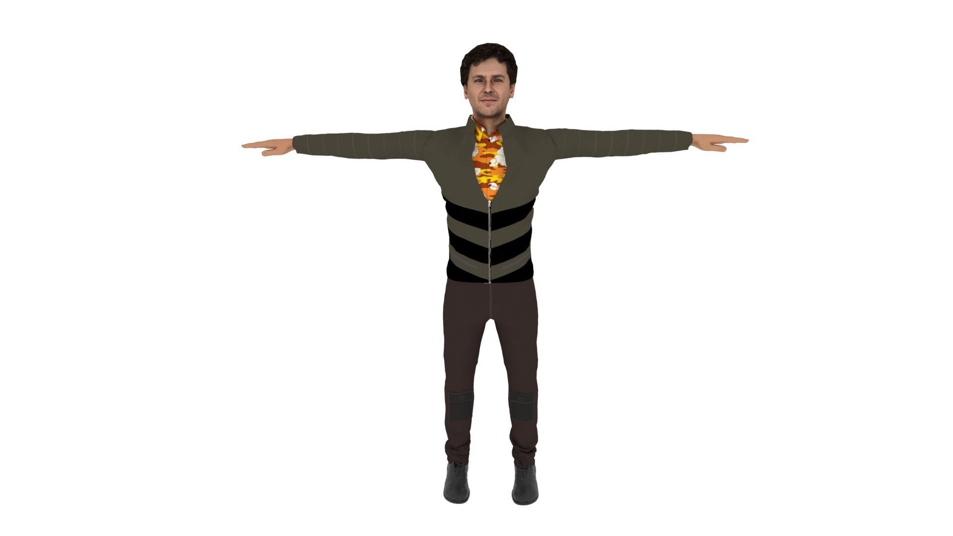 Character Man Low-poly 3D model_1