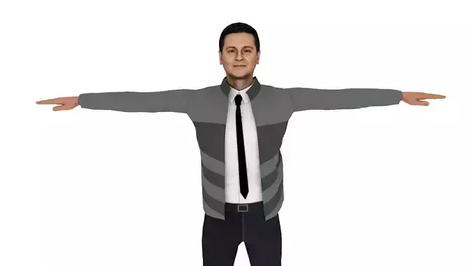 Character Man Low-poly 3D model