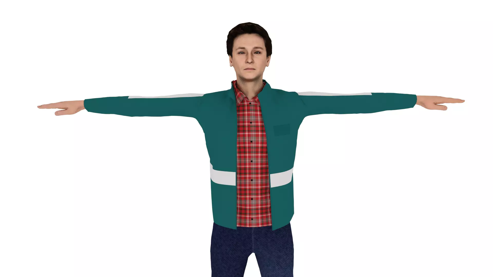 Character Man Low-poly 3D model_0