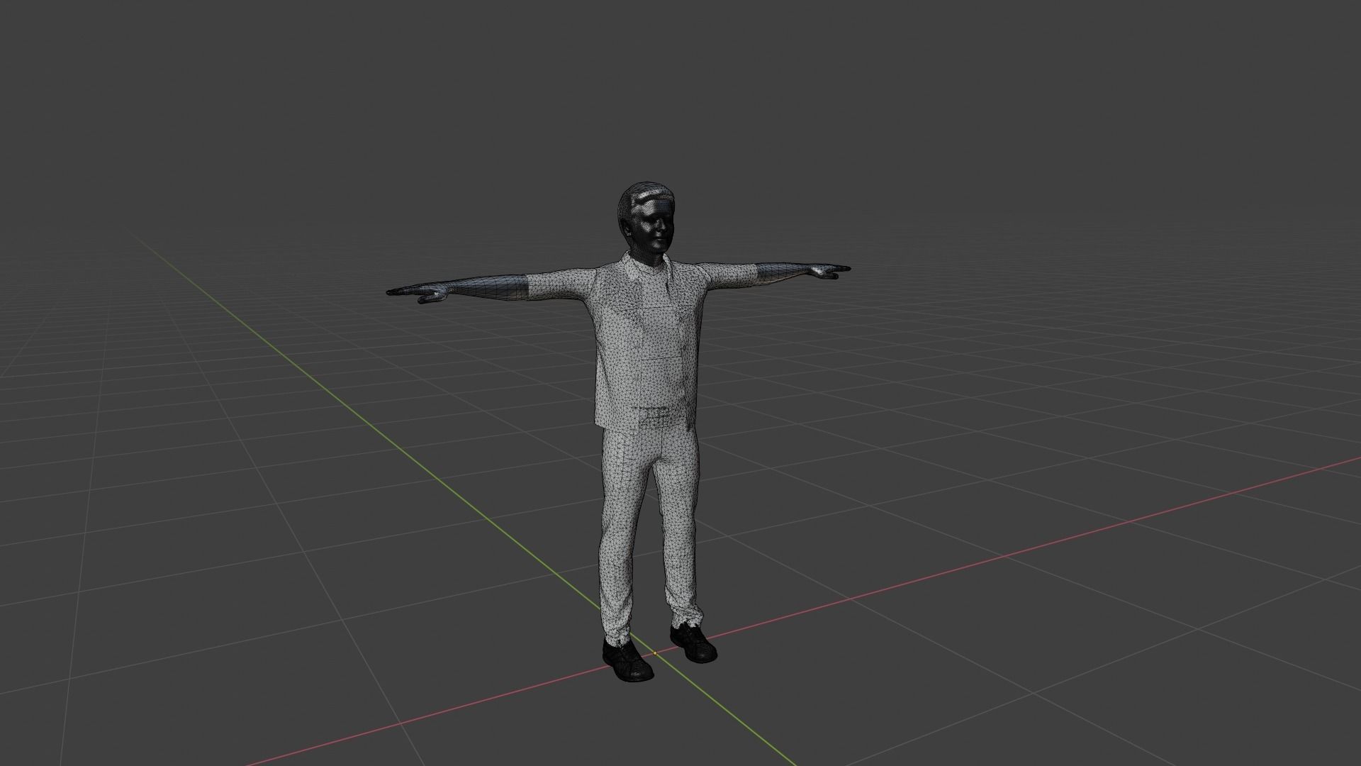 Realistic Character Man Low-poly 3D model_6