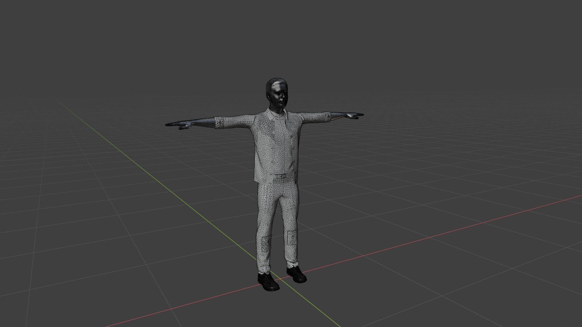 Realistic Character Man Low-poly 3D model_6