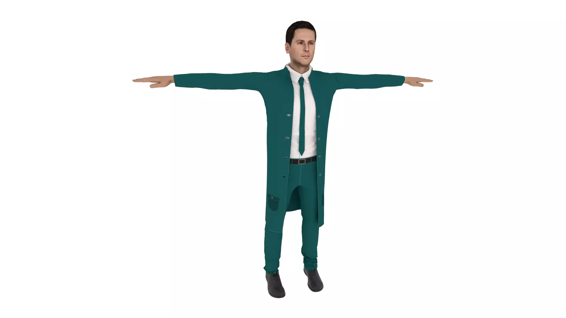 Realistic Character Man Low-poly 3D model_0