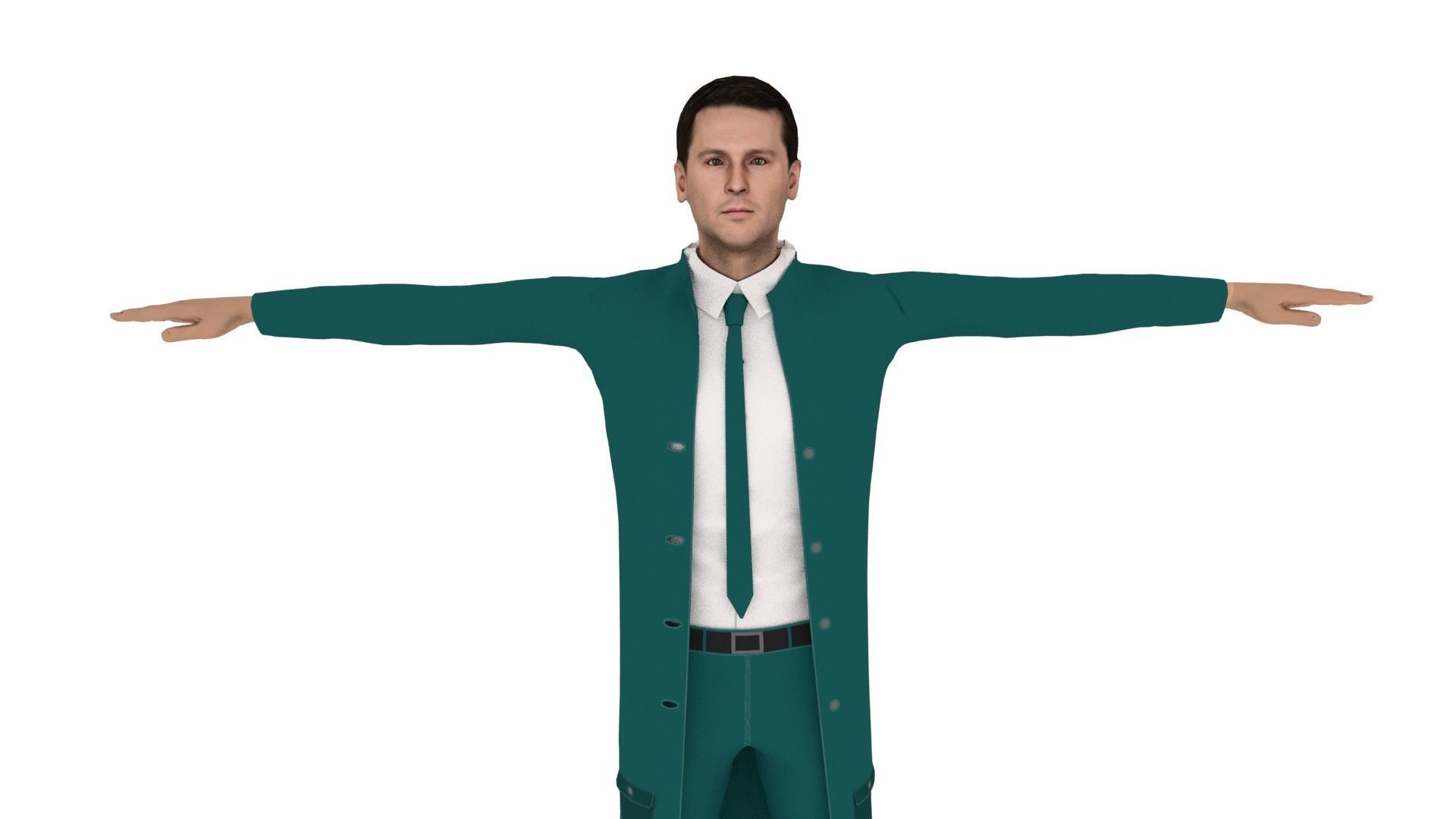 Realistic Character Man Low-poly 3D model_3