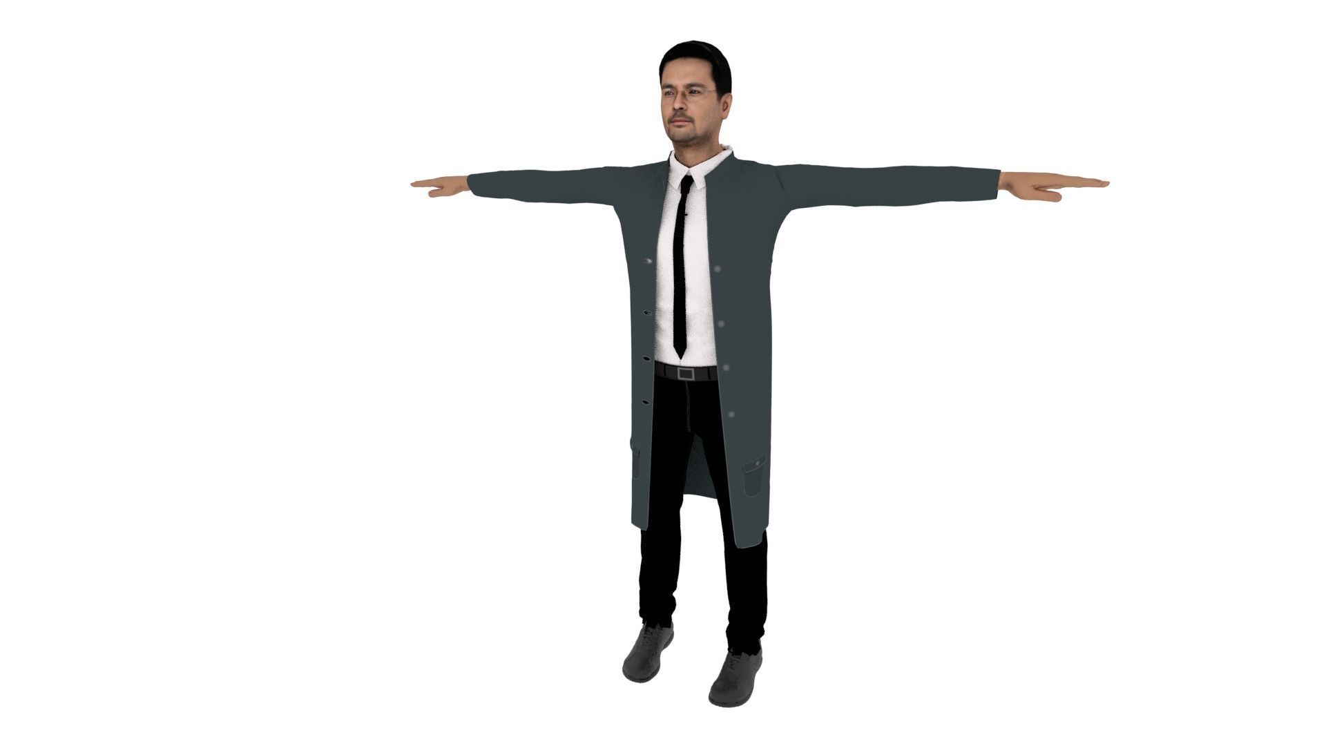 Realistic Character Man Low-poly 3D model_2