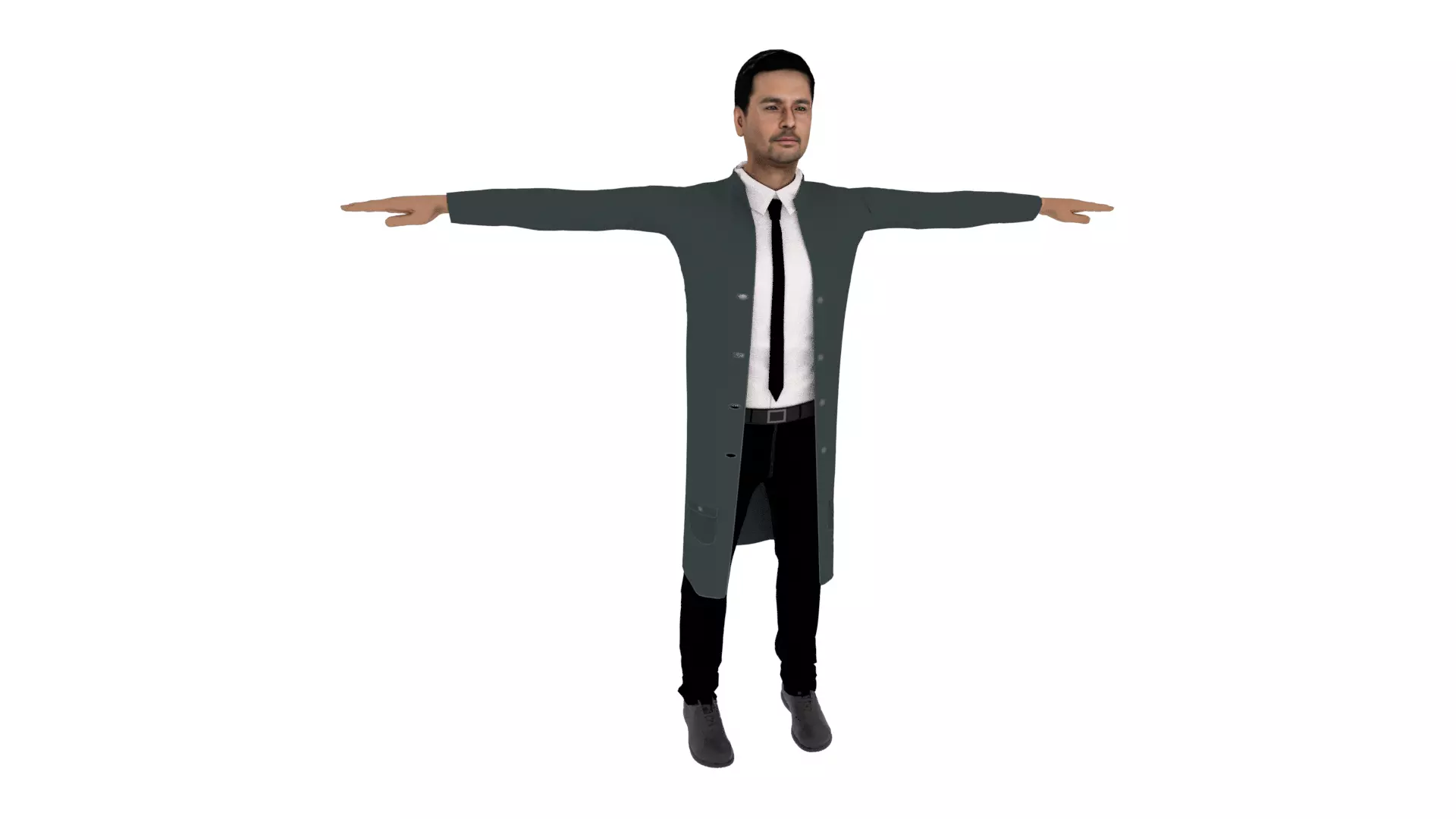 Realistic Character Man Low-poly 3D model_0