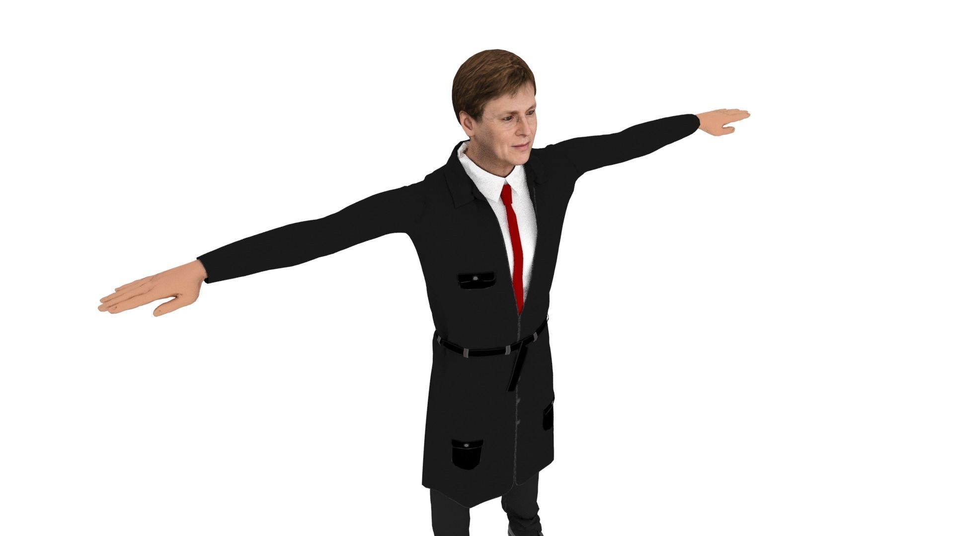 Realistic Character Man Low-poly 3D model_5